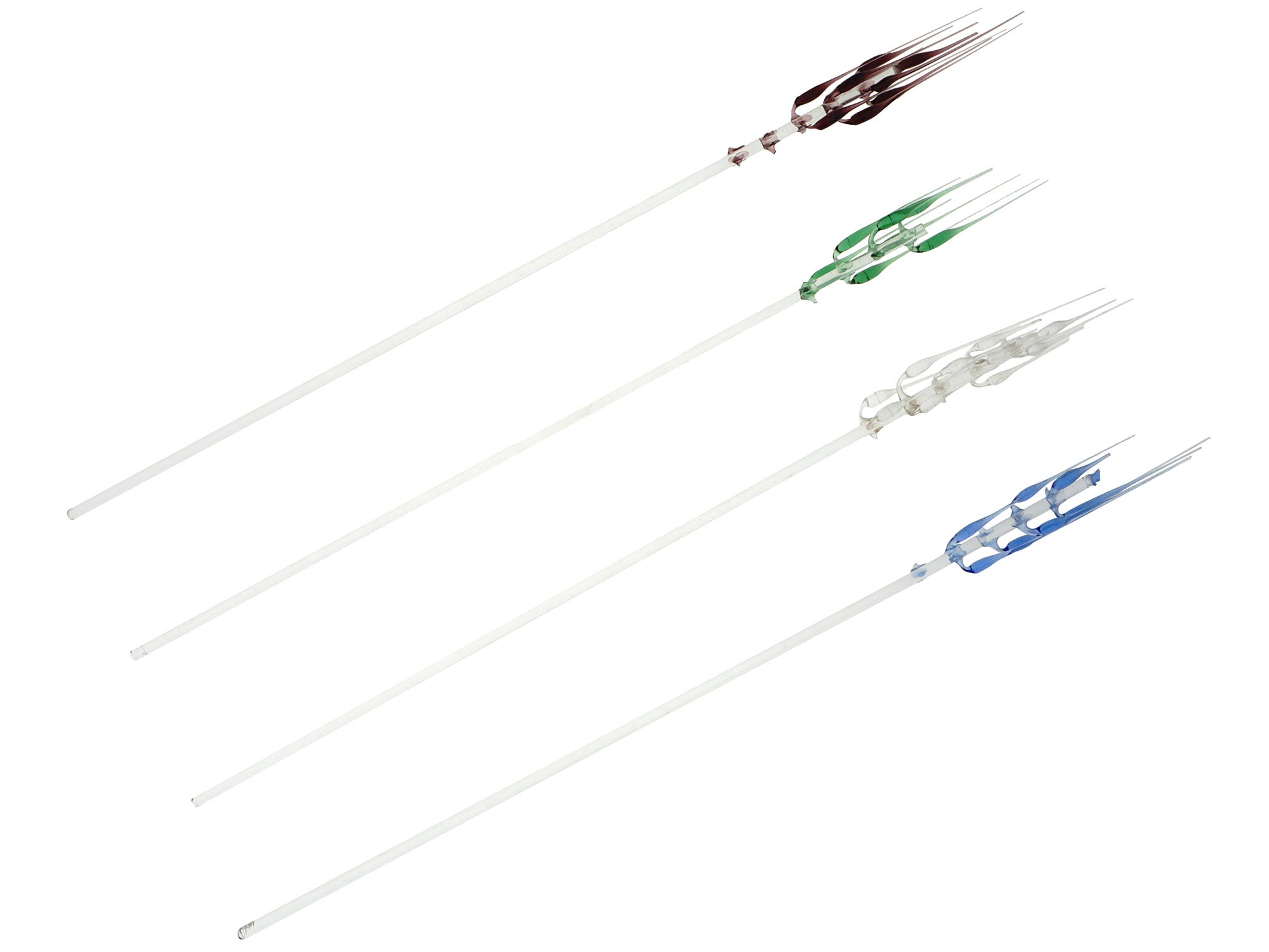 SET OF HAND BLOWN ART GLASS COCKTAIL SWIZZLE STICKS PIC-0