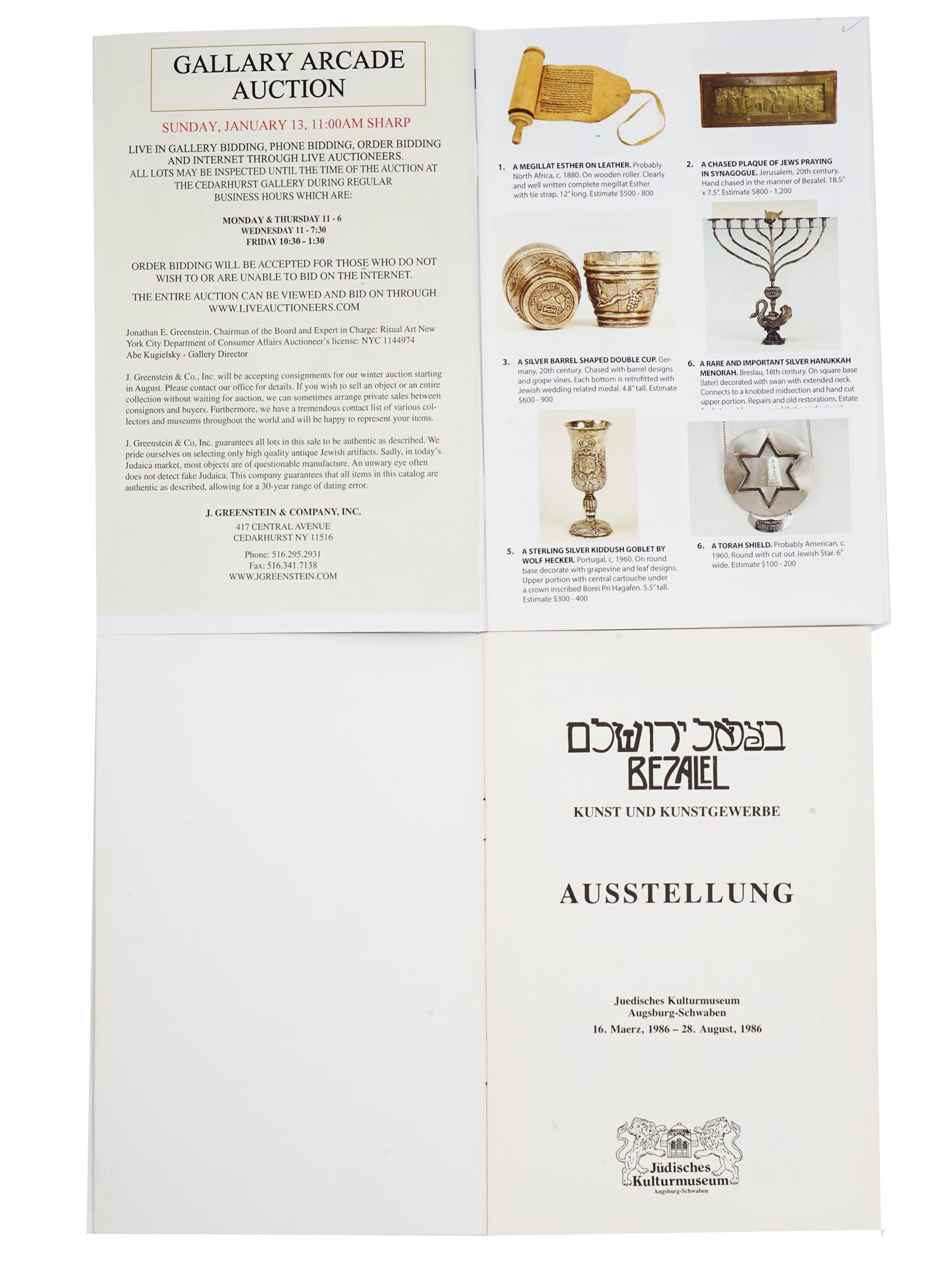 ANTIQUE JUDAICA AUCTION CATALOGS BY SOTHEBY'S OR CHRISTIE'S PIC-2