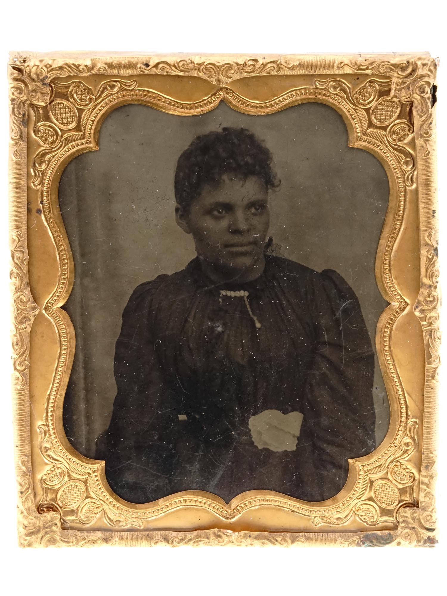 VERY RARE ANTIQUE 1860S AFRICAN AMERICAN WOMAN PIC-0