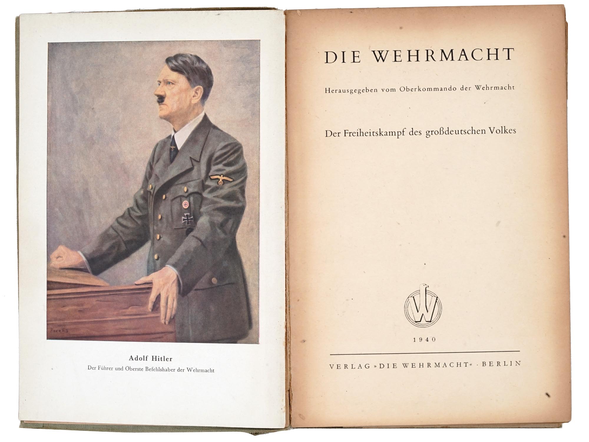 1940 WWII NAZI GERMAN DIE WEHRMACHT HILTER BOOK PIC-5