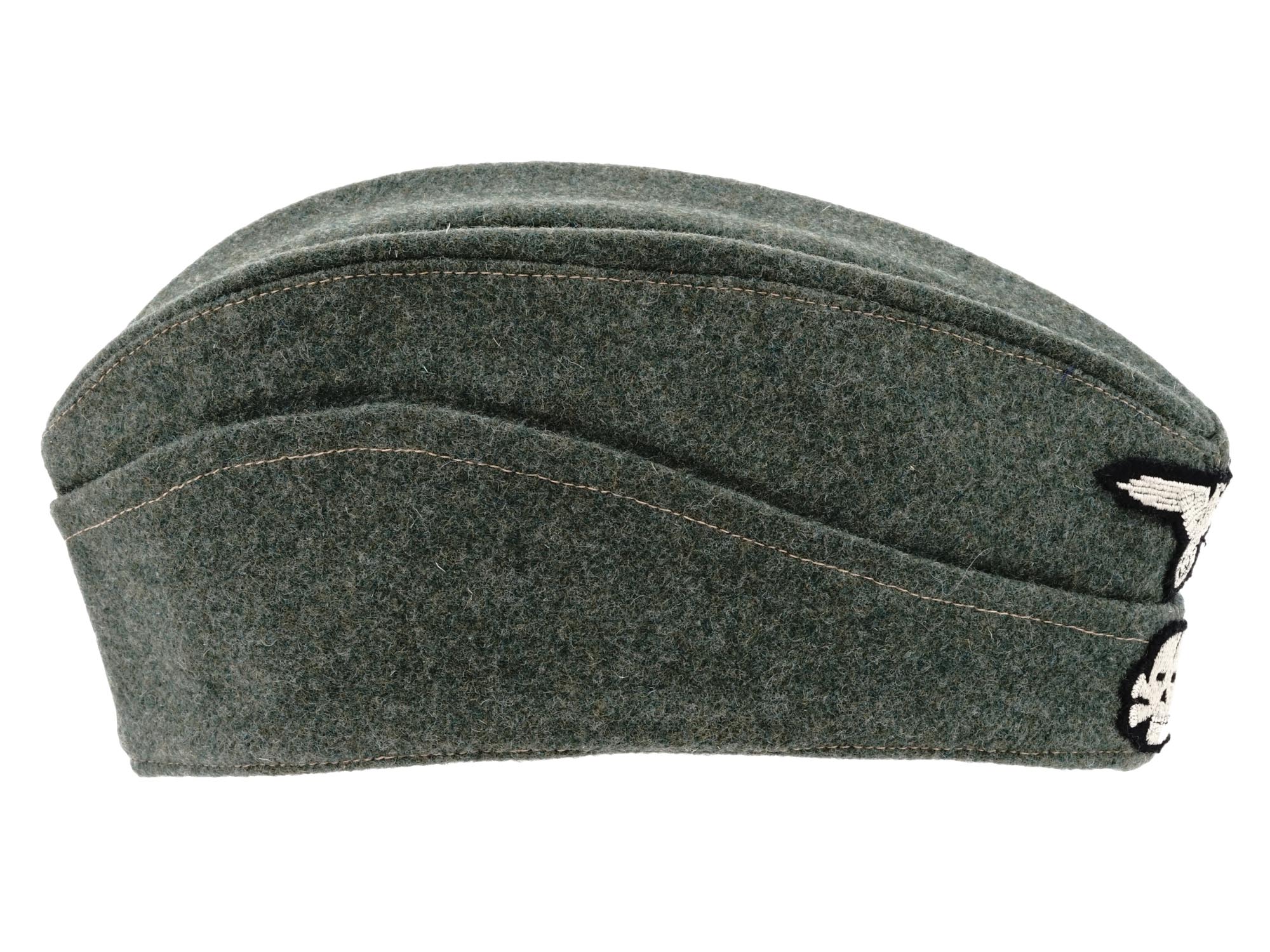 WWII NAZI GERMAN MILITARY SS TOTENKOPF FORAGE CAP PIC-1