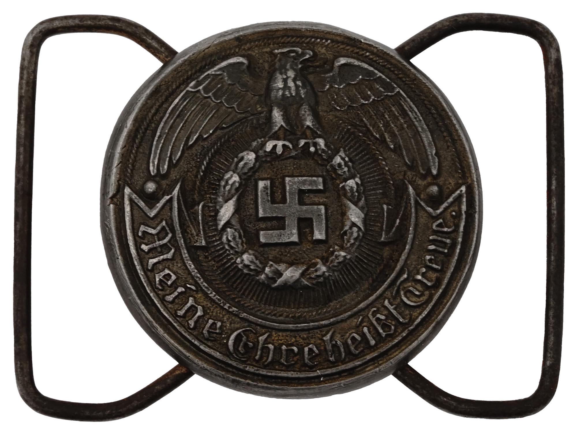 WWII NAZI GERMAN SS OFFICERS BELT BUCKLE PIC-1