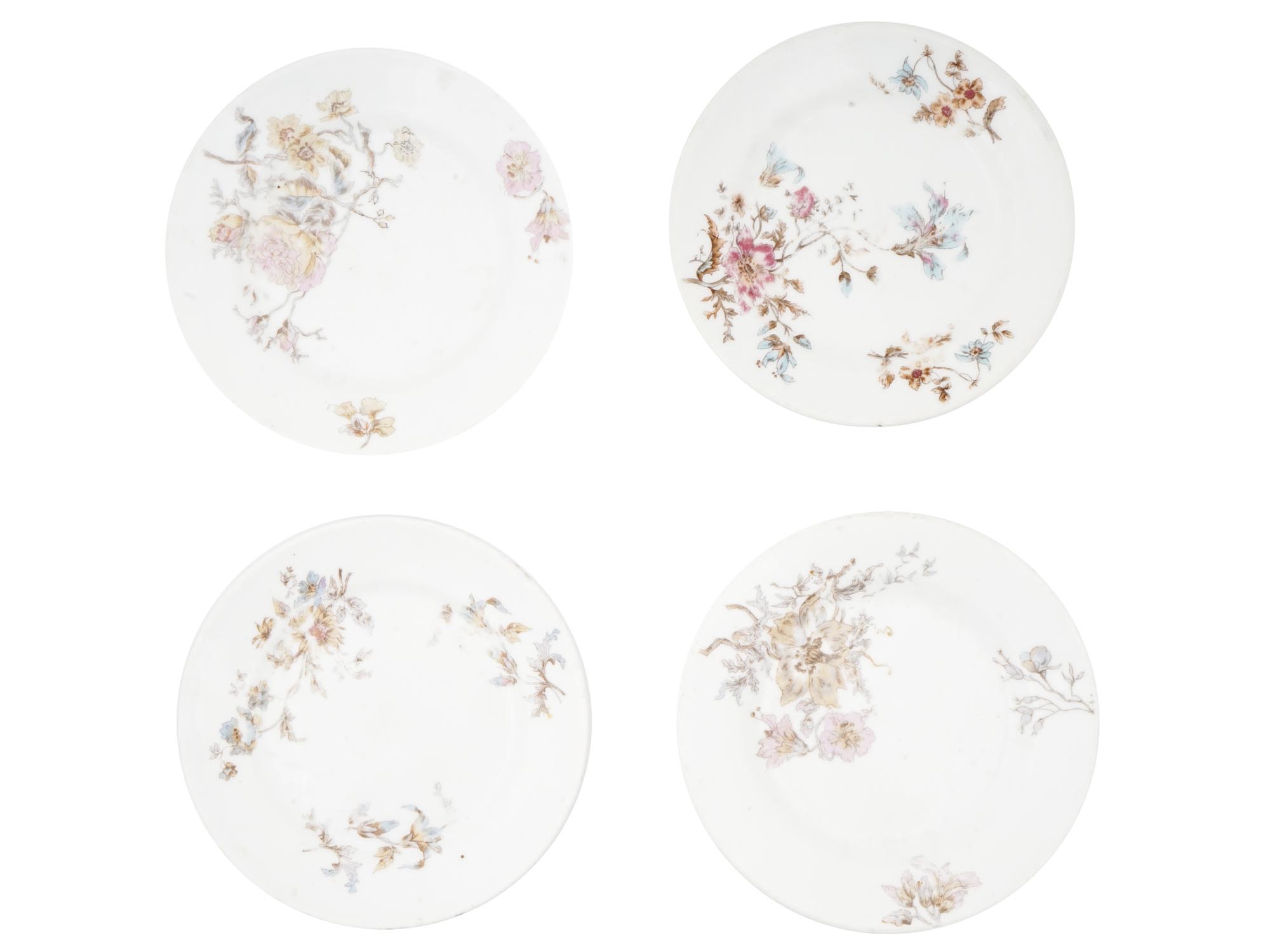 ANTIQUE RUSSIAN PORCELAIN FLOWER DECOR PLATES PIC-0