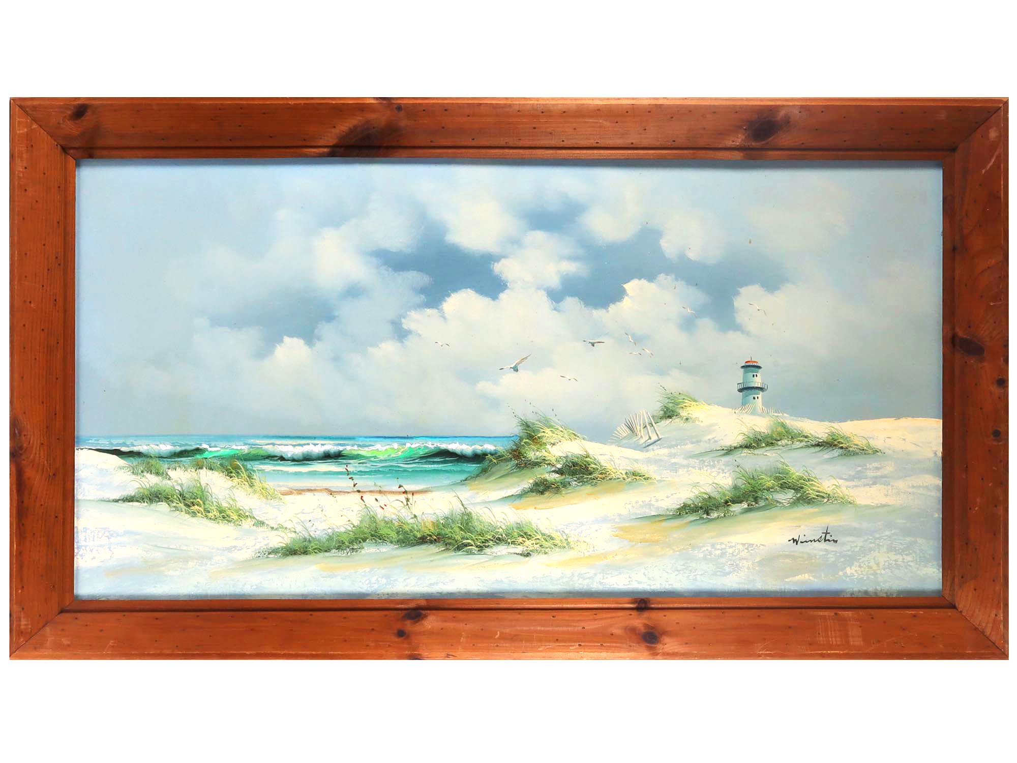AMERICAN SEA LANDSCAPE OIL PAINTING BY WINSTIN PIC-0
