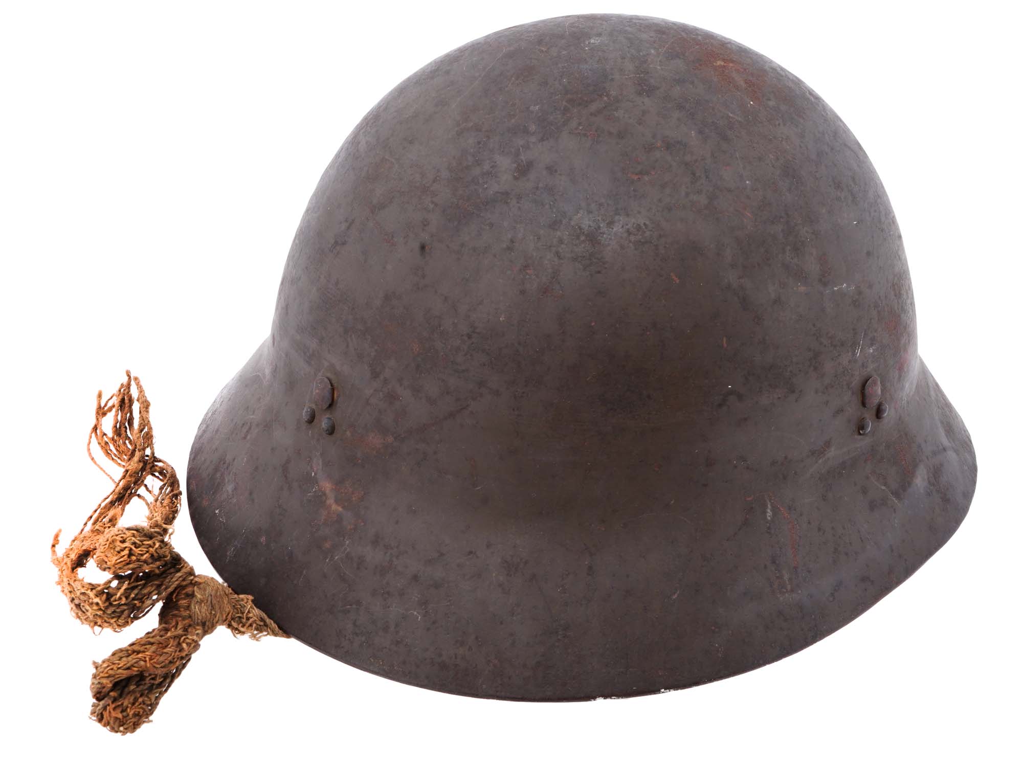 WWII JAPANESE ARMY STEEL HELMET WITH COTTON LINER PIC-1