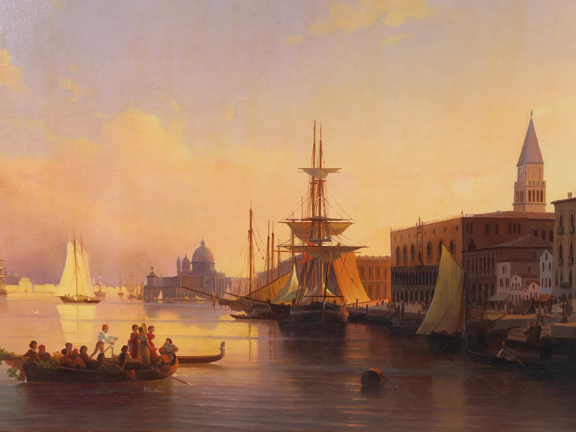 RUSSIAN OIL PAINTING VENICE AFTER IVAN AIVAZOVSKY PIC-1