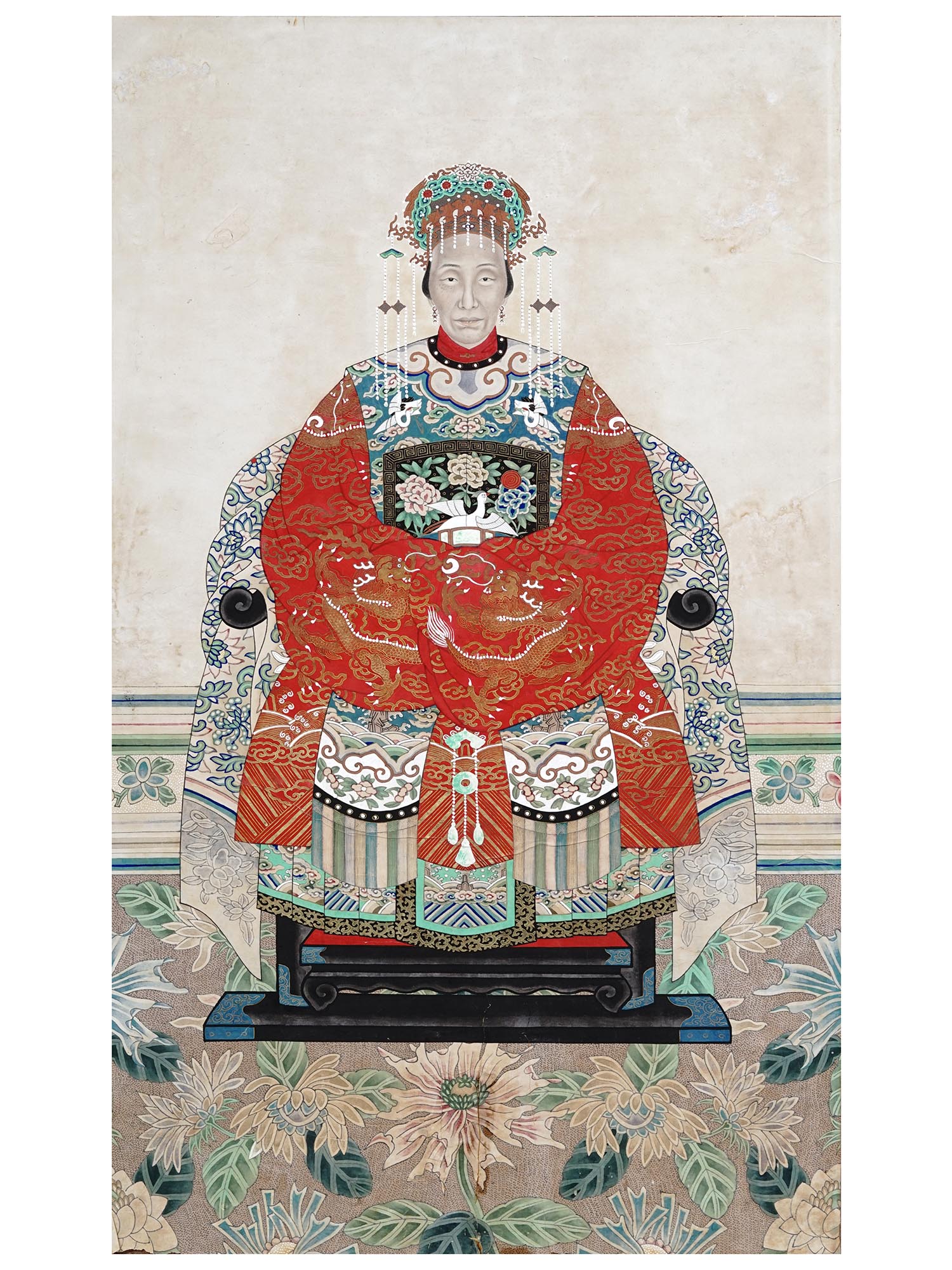 CHINESE PORTRAIT OF EMPRESS WATERCOLOR PAINTING PIC-0