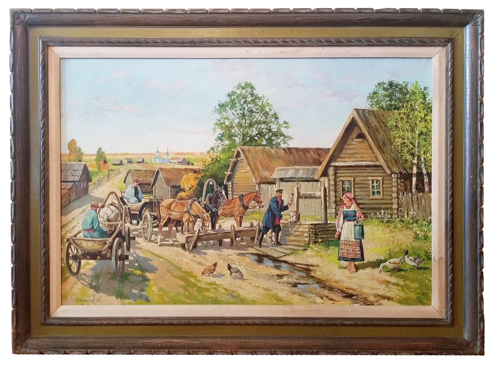 KONSTANTIN KUZNETSOV RUSSIAN OIL PAINTING 1968 PIC-0