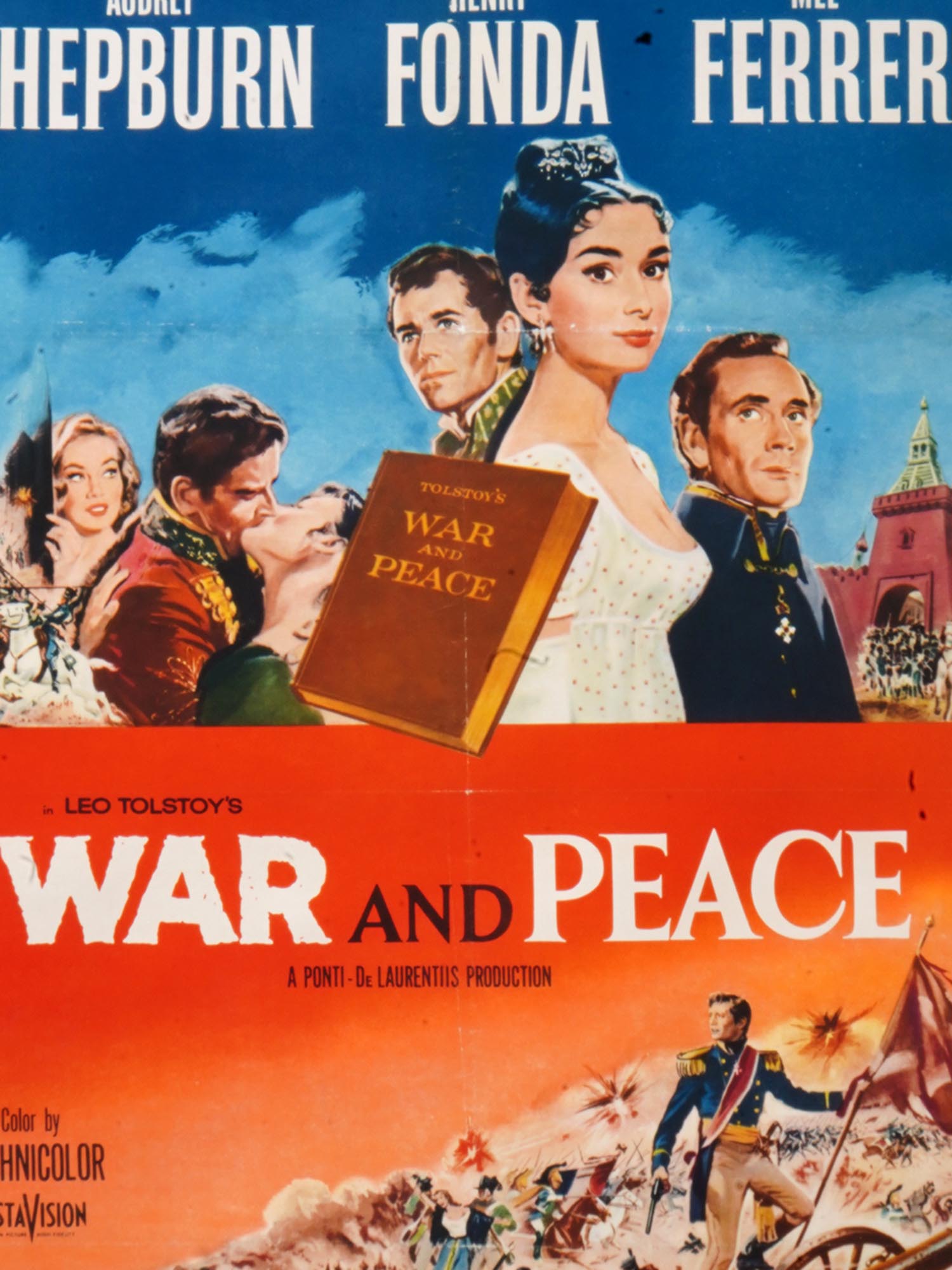1956 WAR AND PEACE MOVIE POSTER W AUDREY HEPBURN PIC-1