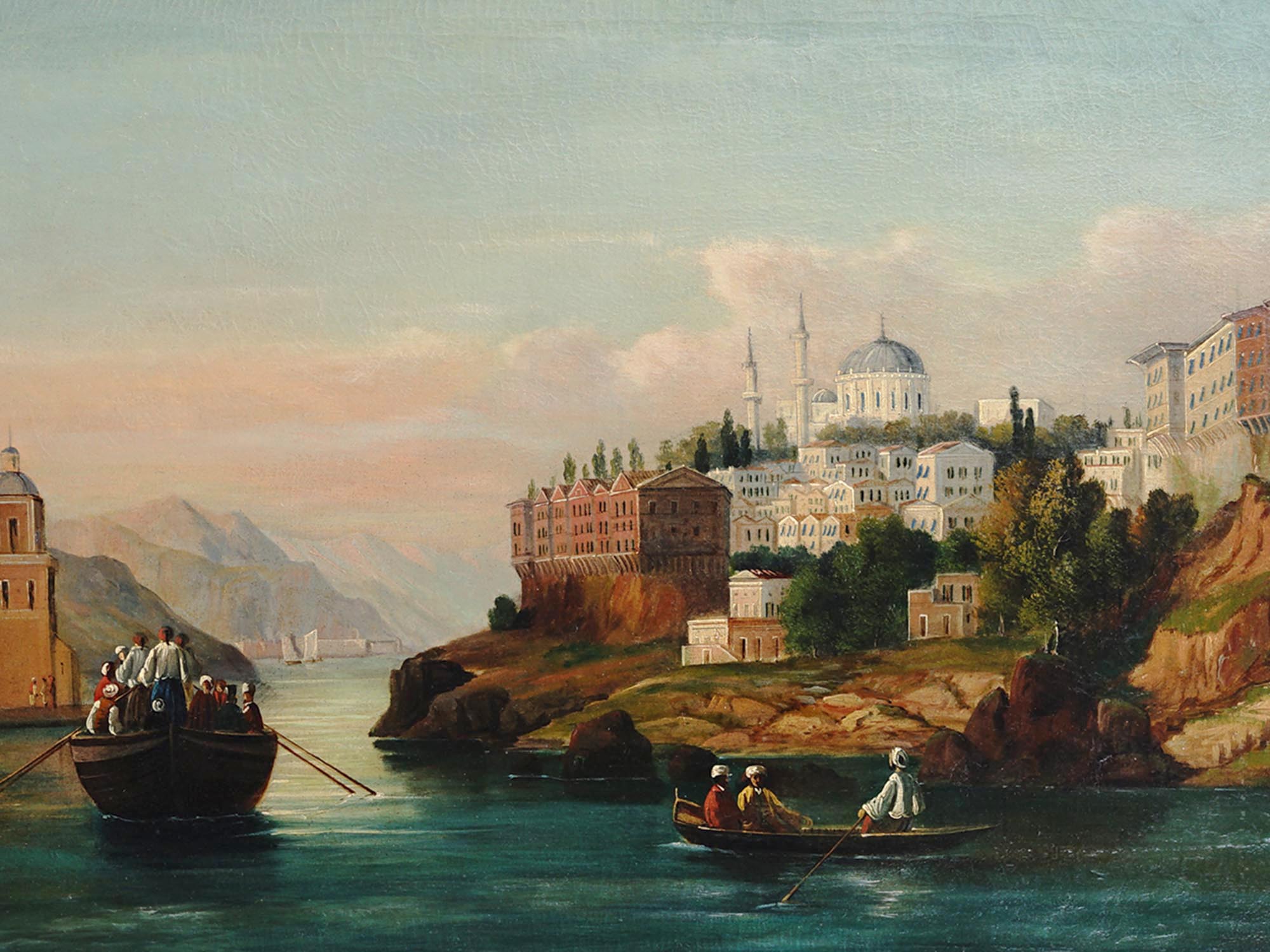 VIEW OF ISTANBUL OIL PAINTING AFTER THOMAS ALLOM PIC-1
