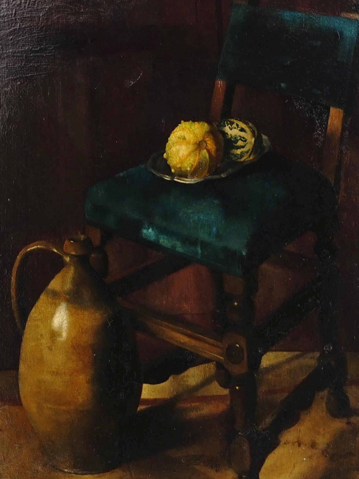 EARLY 20TH CENTURY STILL LIFE OIL PAINTING SIGNED PIC-1