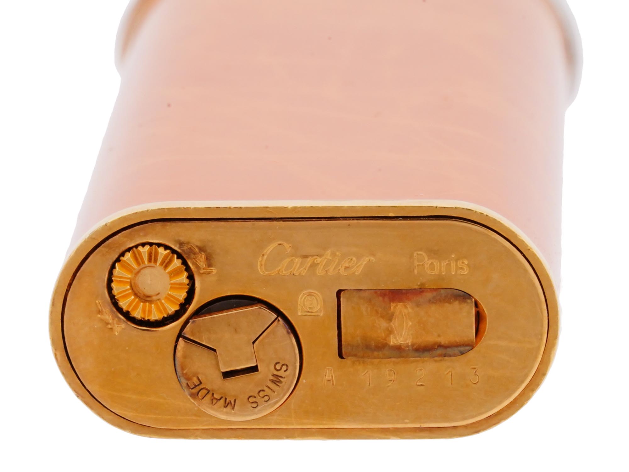 CARTIER LE MUST ORANGE LACQUER POCKET LIGHTER IOB PIC-7