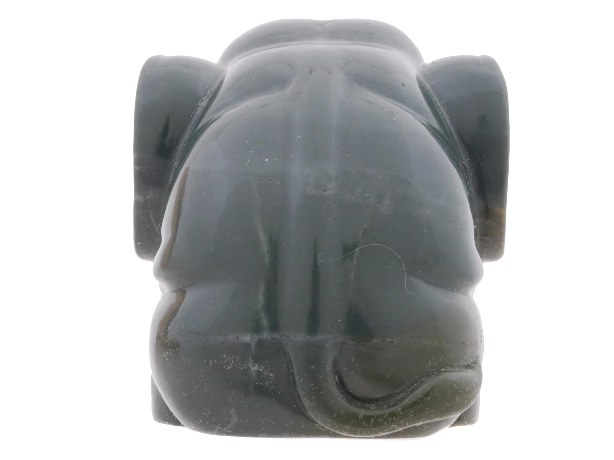 RUSSIAN FABERGE HAND CARVED JADE ELEPHANT FIGURE PIC-6