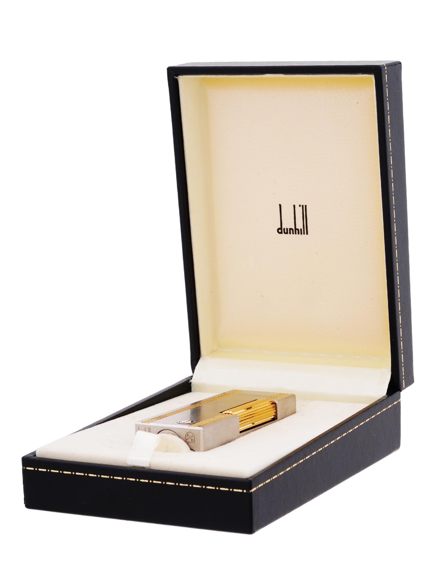 DUNHILL 18K GOLD BICOLAR ROLLAGAS LIGHTER IOB PIC-1