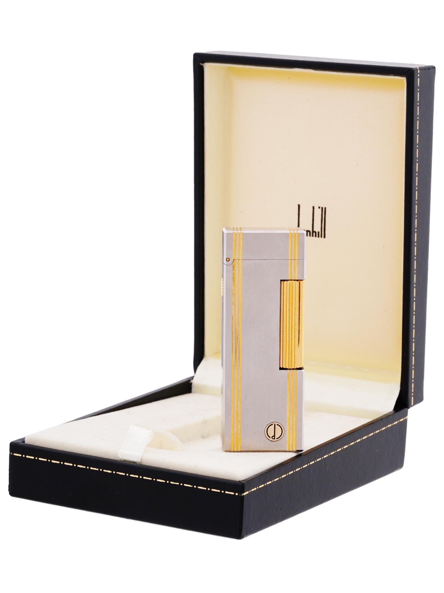 DUNHILL 18K GOLD BICOLAR ROLLAGAS LIGHTER IOB PIC-0