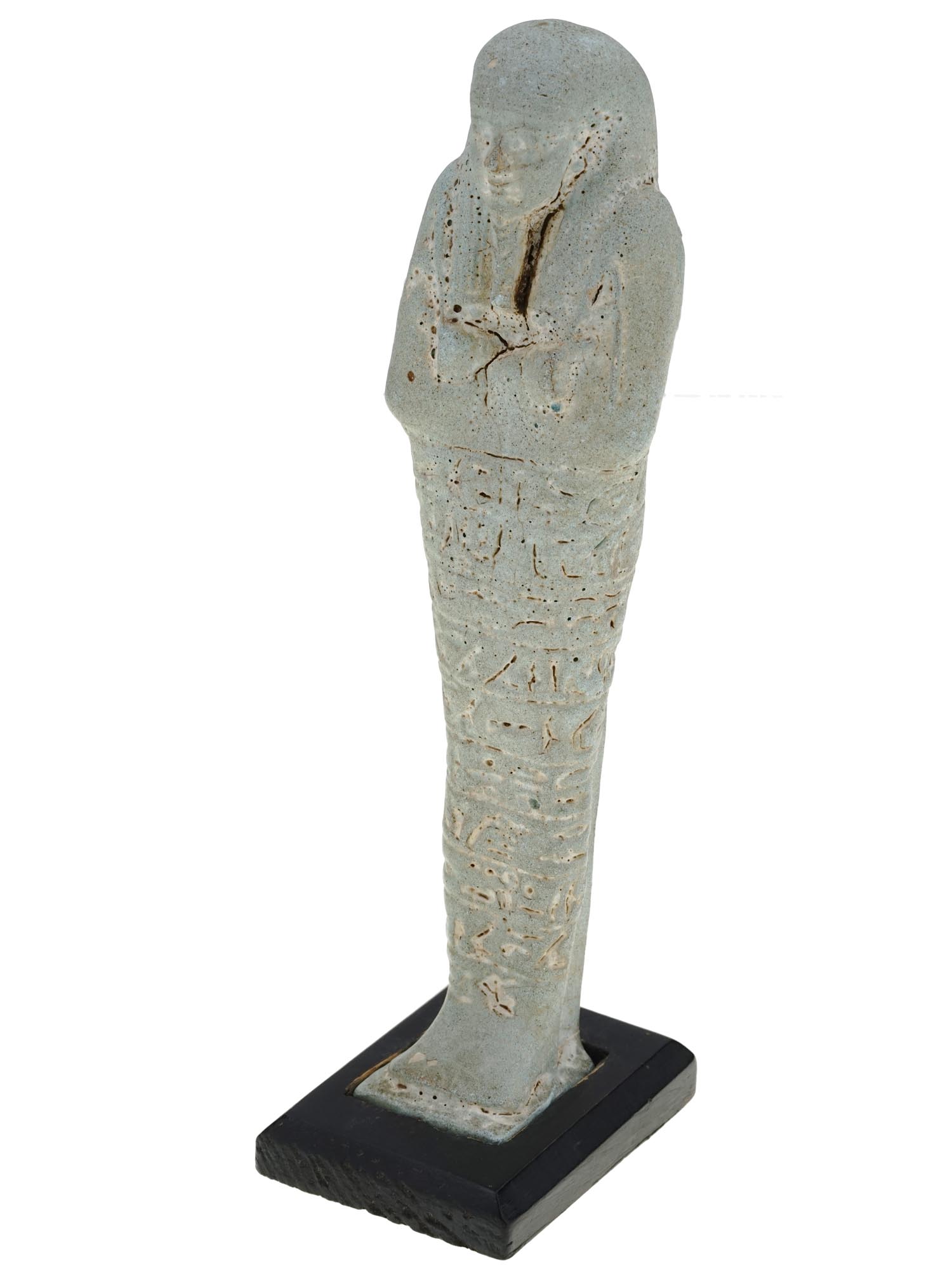 ANCIENT EGYPTIAN PTOLEMAIC MUMMI FAIENCE SHABTI PIC-0