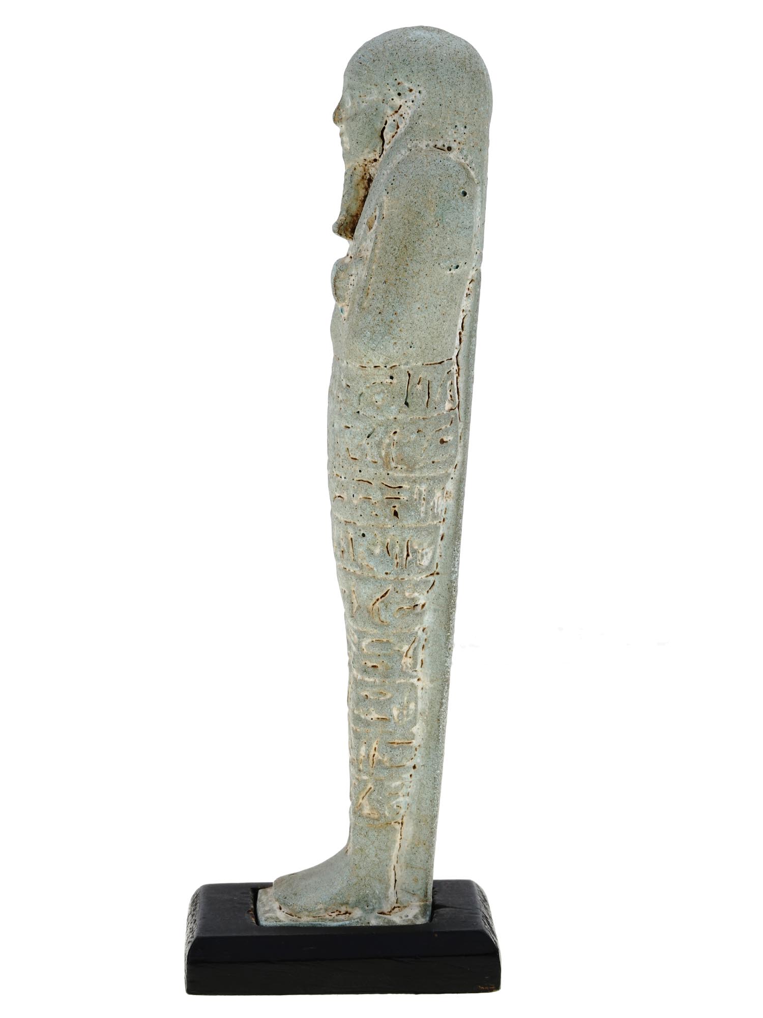 ANCIENT EGYPTIAN PTOLEMAIC MUMMI FAIENCE SHABTI PIC-1