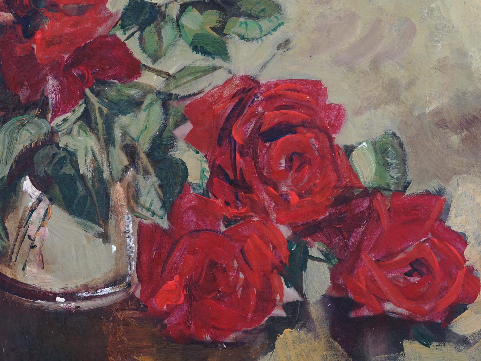 RUSSIAN ROSE STILL LIFE PAINTING YULIY KLEVER SON PIC-2