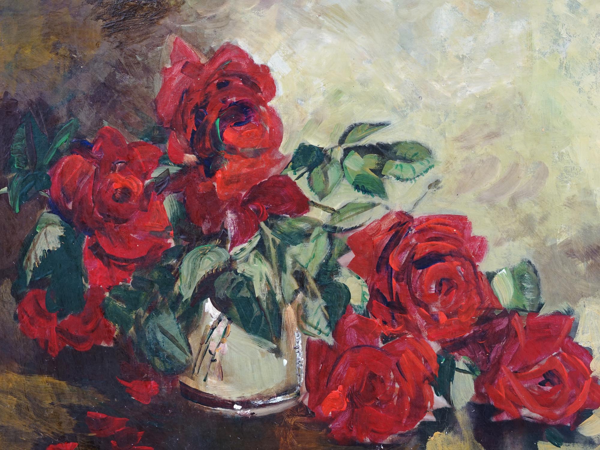 RUSSIAN ROSE STILL LIFE PAINTING YULIY KLEVER SON PIC-3