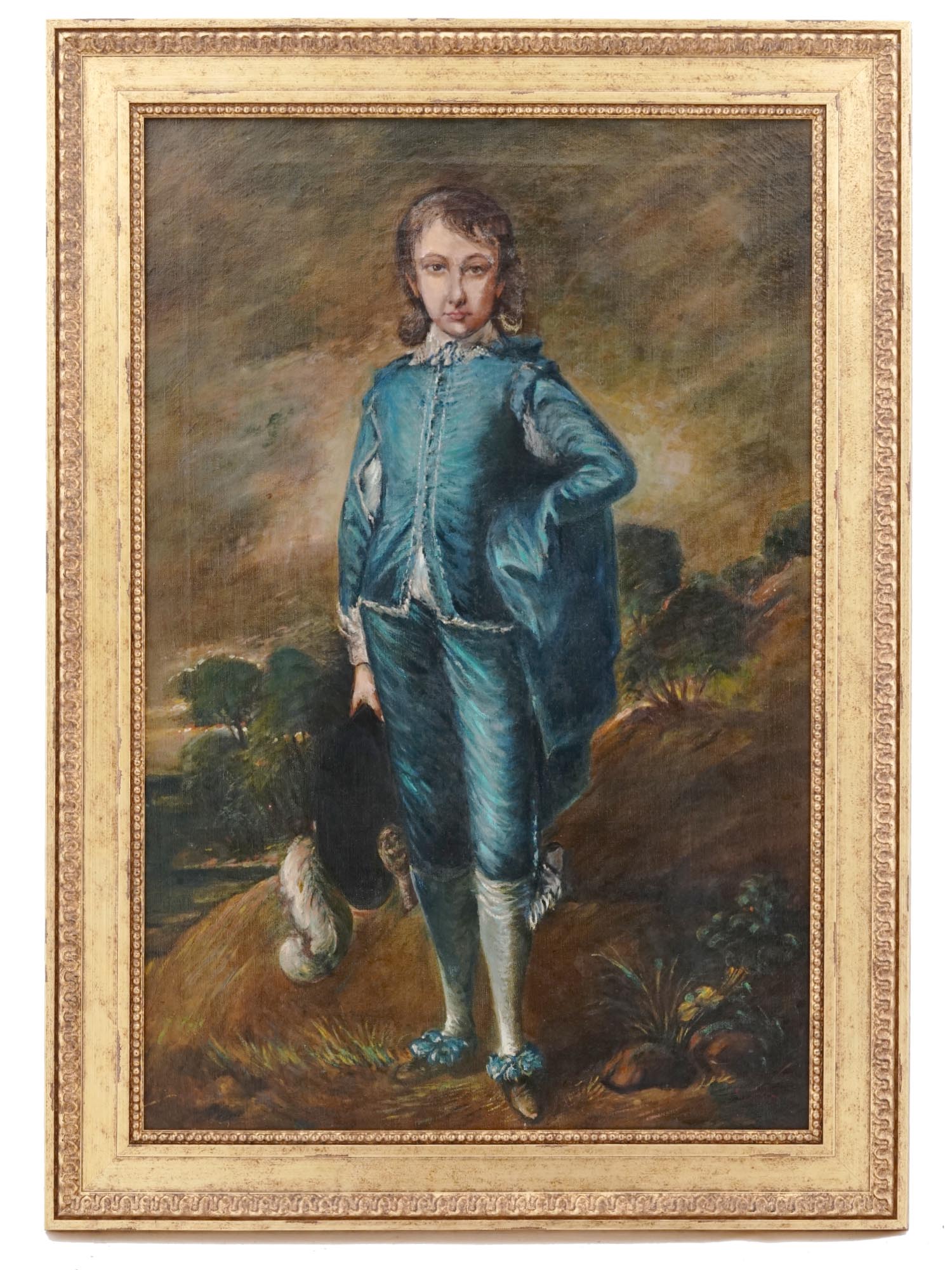 ENGLISH BLUE BOY PAINTING AFTER TH. GAINSBOROUGH PIC-0