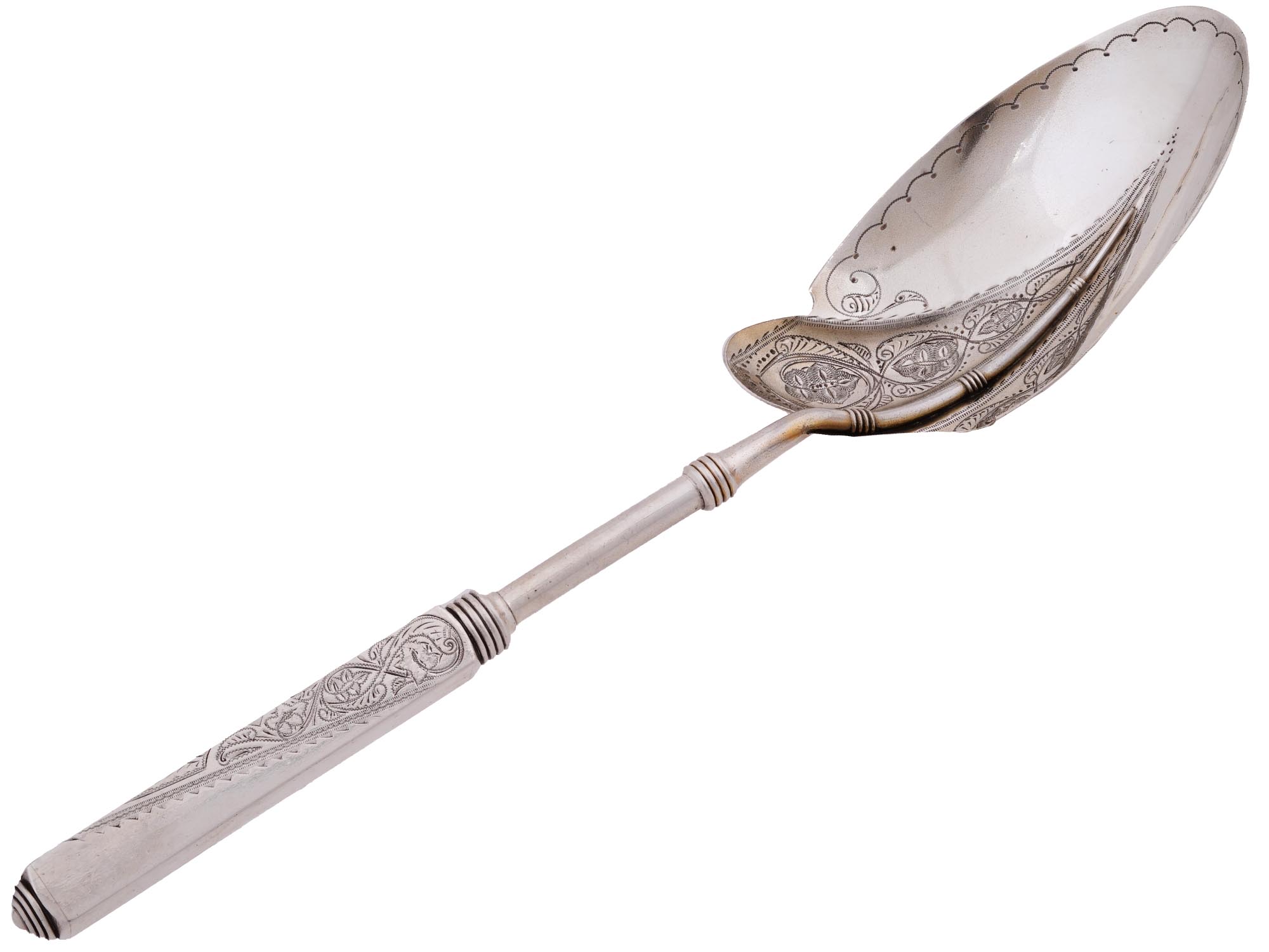 VINTAGE AMERICAN TIFFANY SILVER SERVING SPOON PIC-0