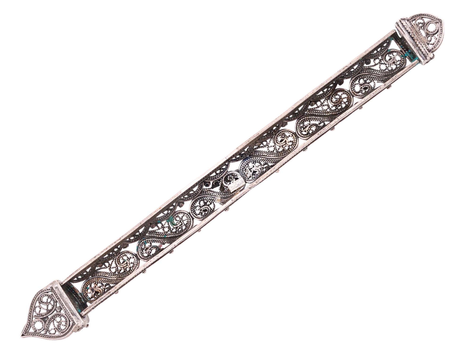RUSSIAN SILVER JUDAICA CUP MEZUZAH AND TORAH POINTER PIC-2