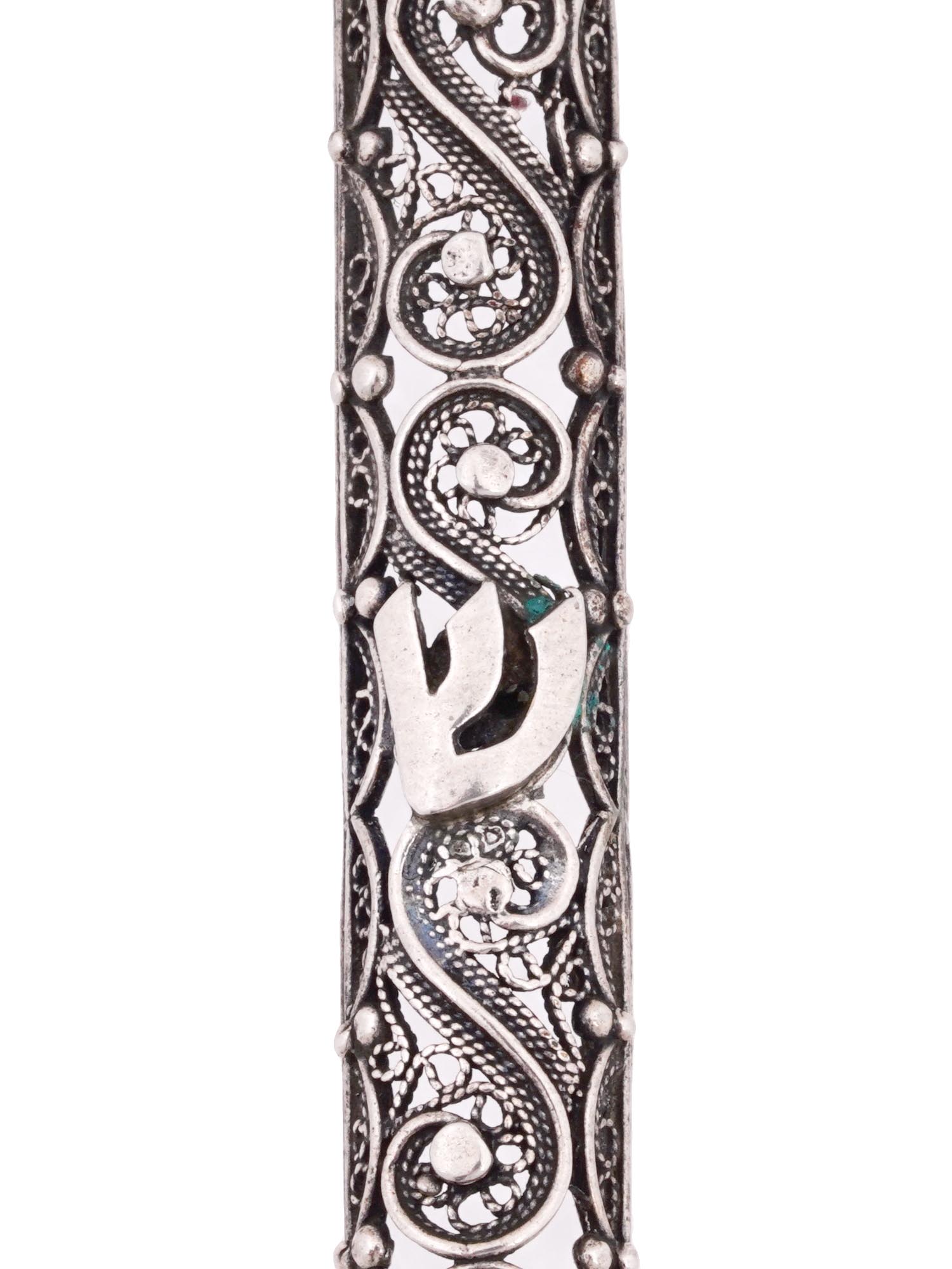 RUSSIAN SILVER JUDAICA CUP MEZUZAH AND TORAH POINTER PIC-8