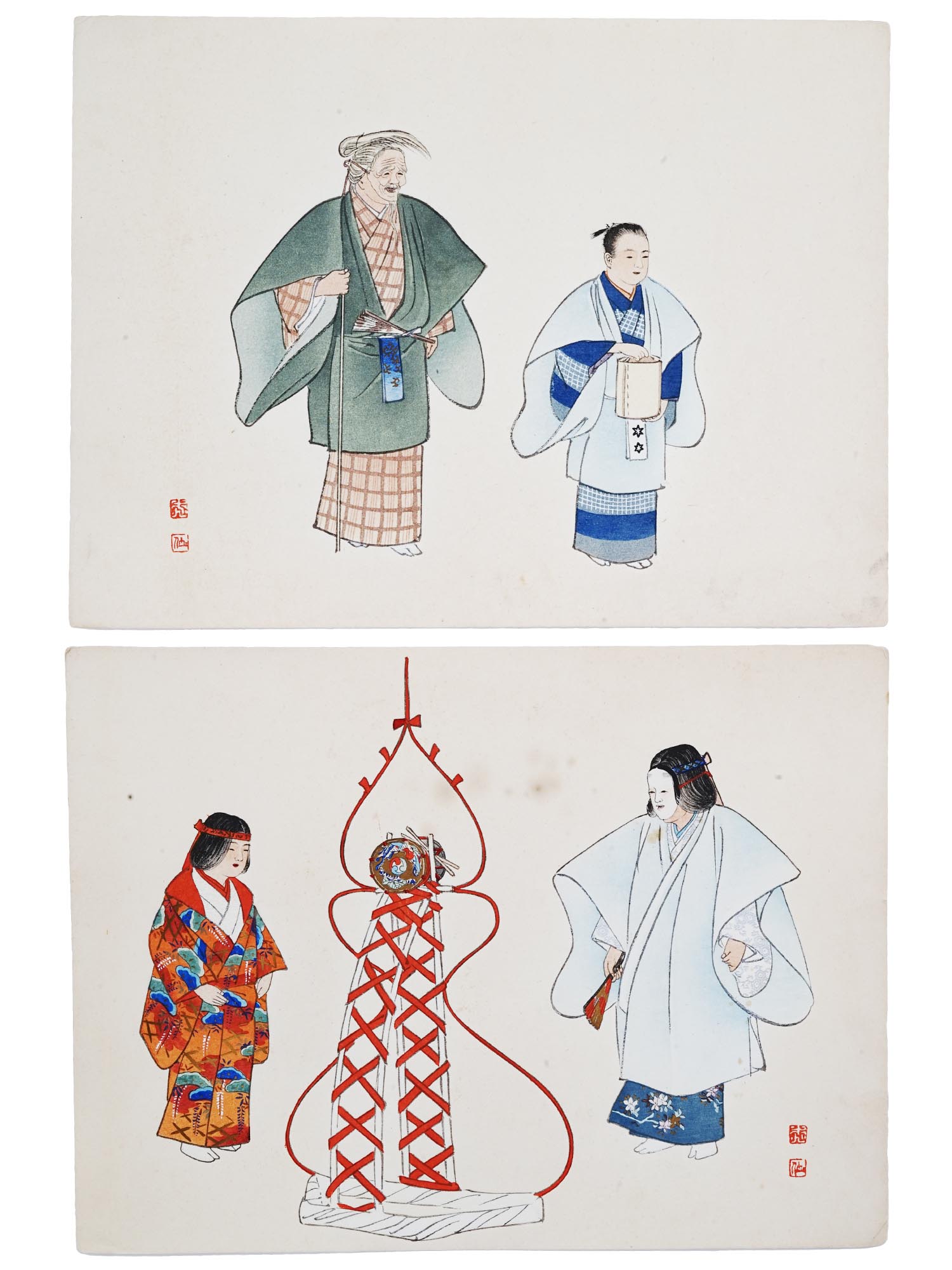 ORIGINAL JAPANESE PRINTS  ALBUM OF THE NOH PLAY PIC-0