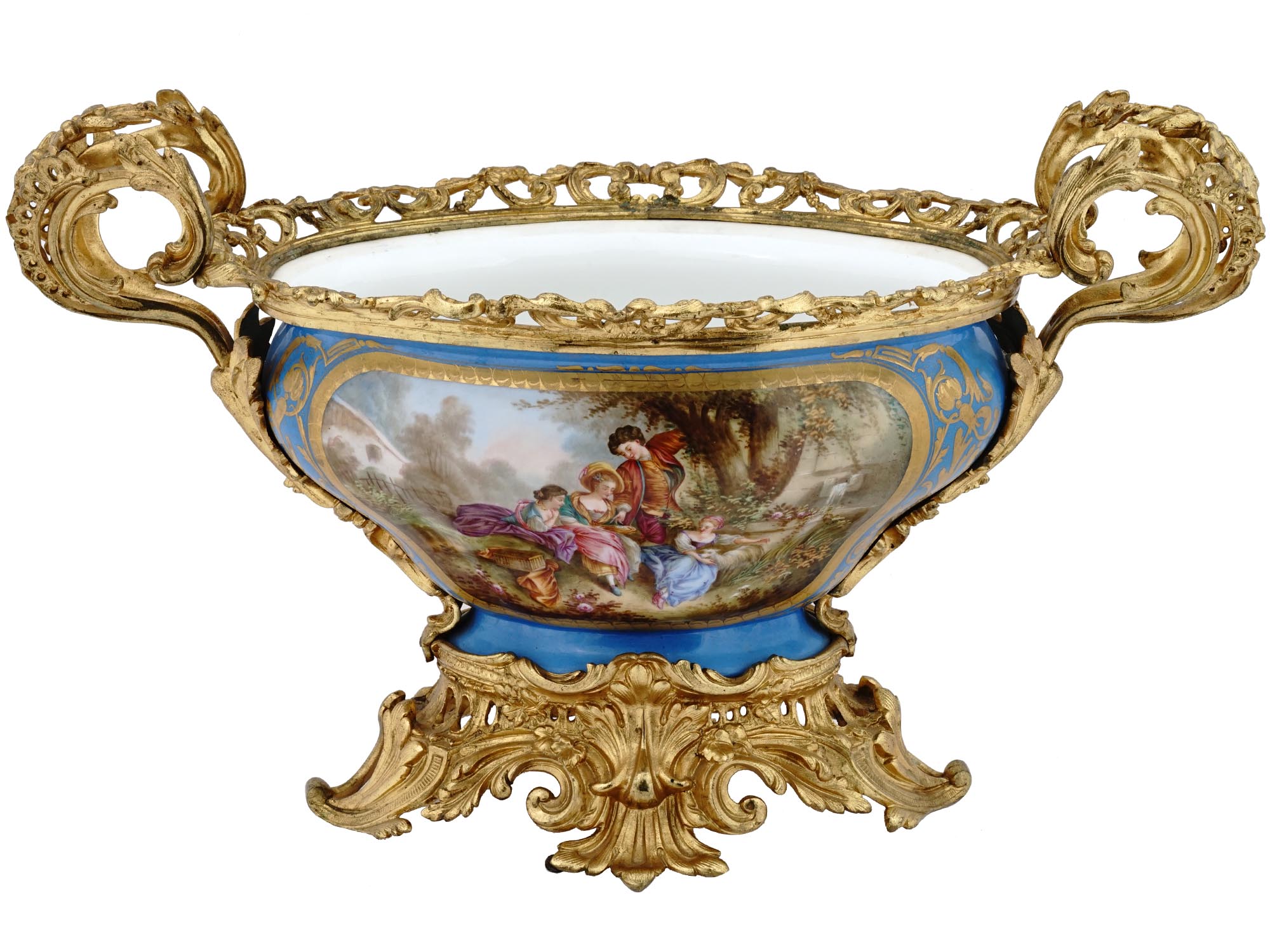 ANTIQUE FRENCH SEVRES ROCOCO REVIVAL CENTERPIECE PIC-0