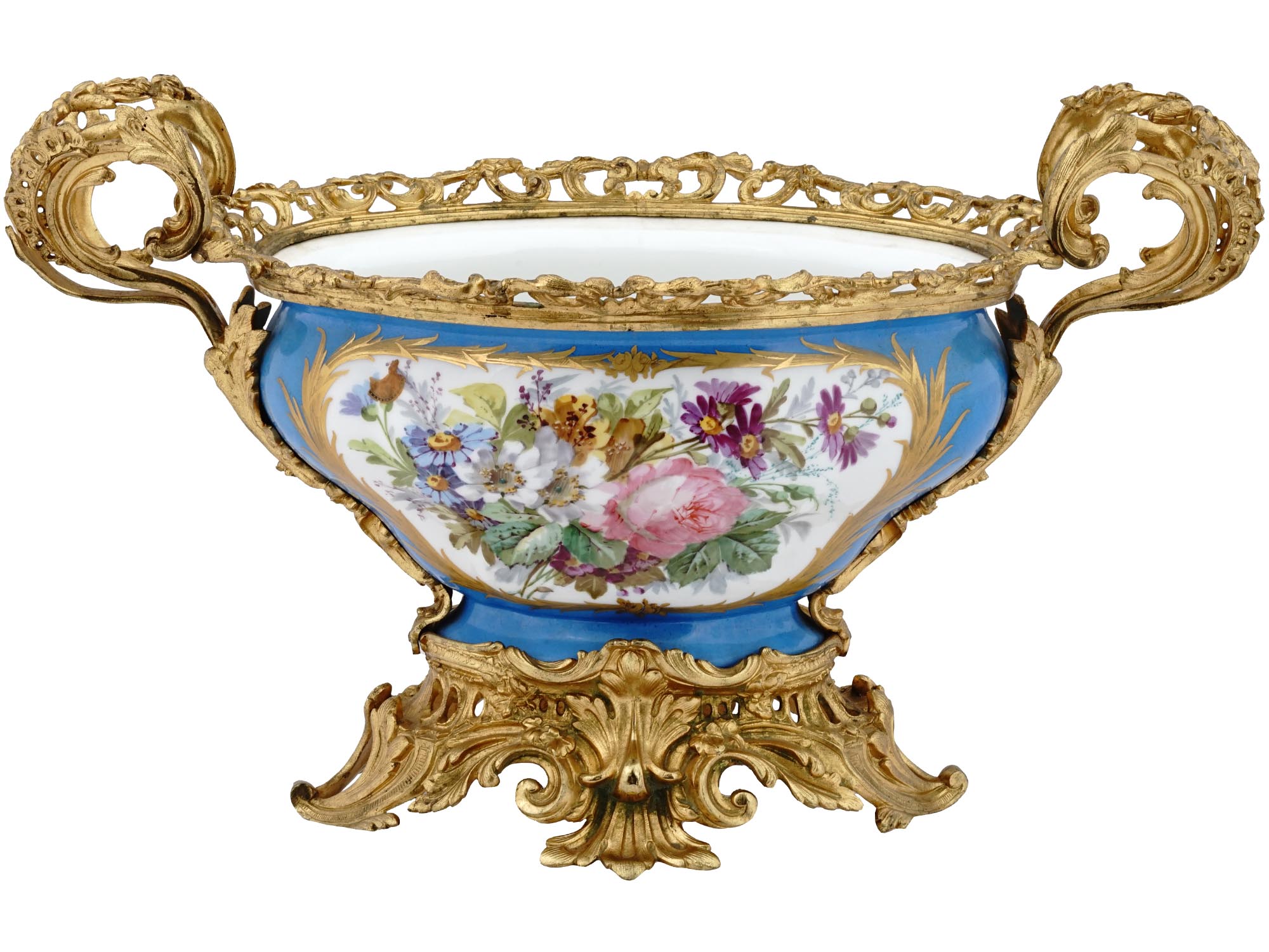 ANTIQUE FRENCH SEVRES ROCOCO REVIVAL CENTERPIECE PIC-2