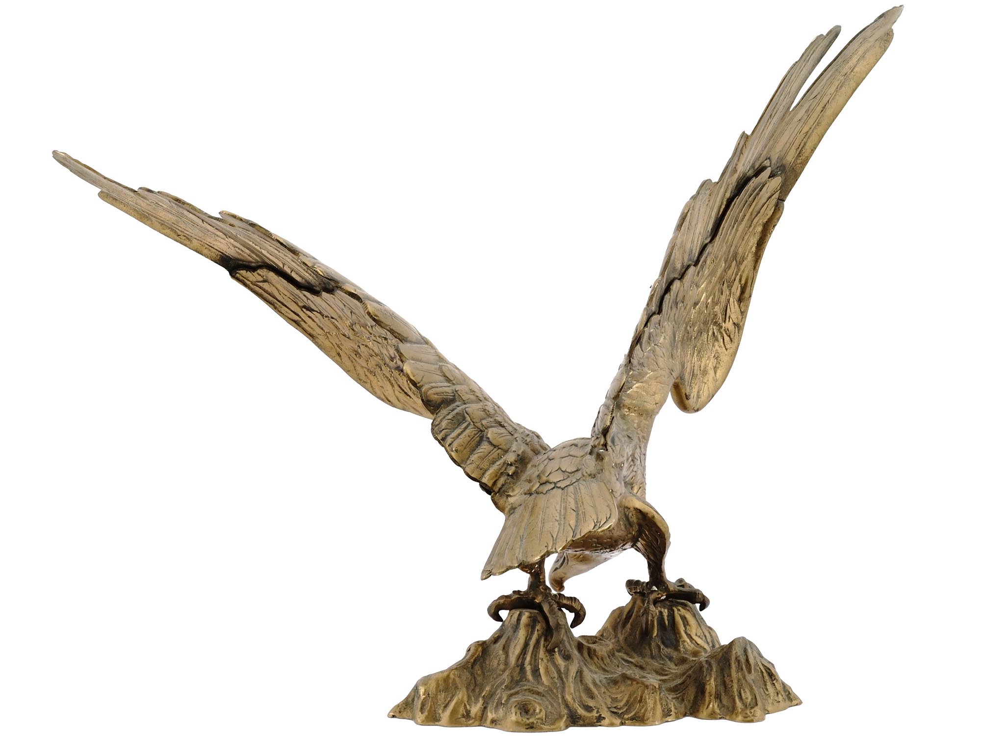 VINTAGE GILT BRONZE SCULPTURE OF AMERICAN EAGLE PIC-4