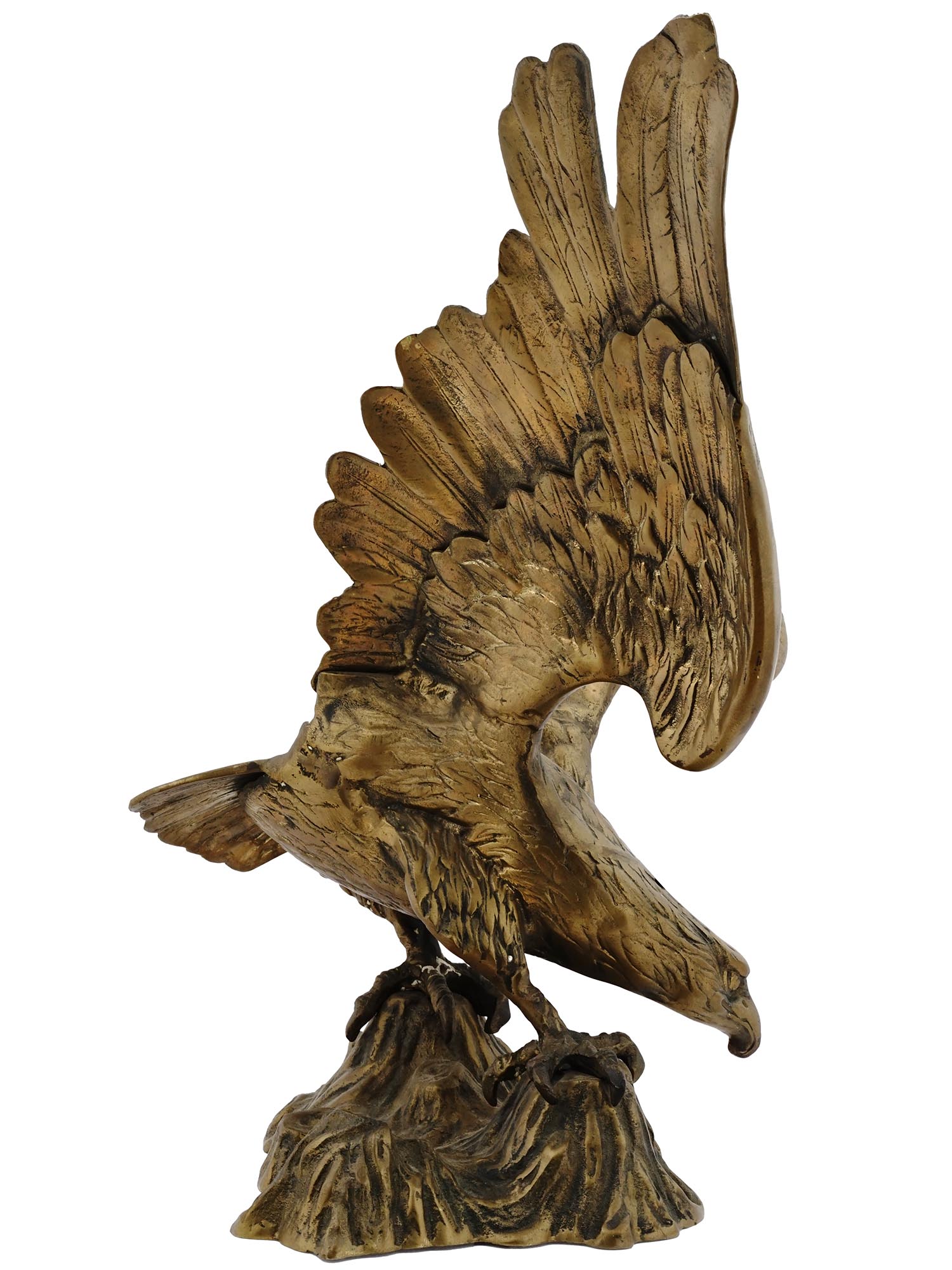 VINTAGE GILT BRONZE SCULPTURE OF AMERICAN EAGLE PIC-5