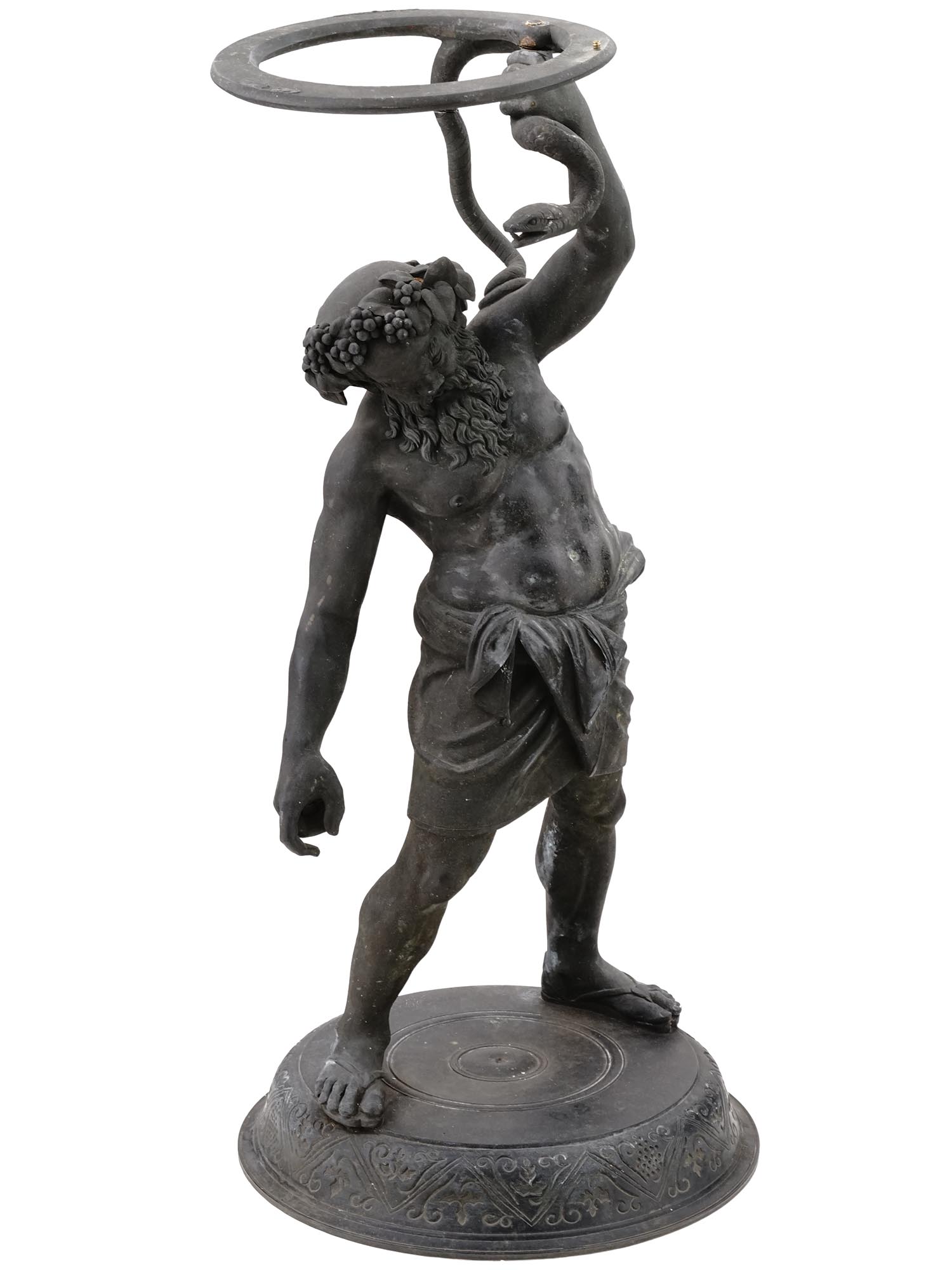 ANTIQUE BRONZE SILENUS FIGURE CHIURAZZI OF NAPLES PIC-0