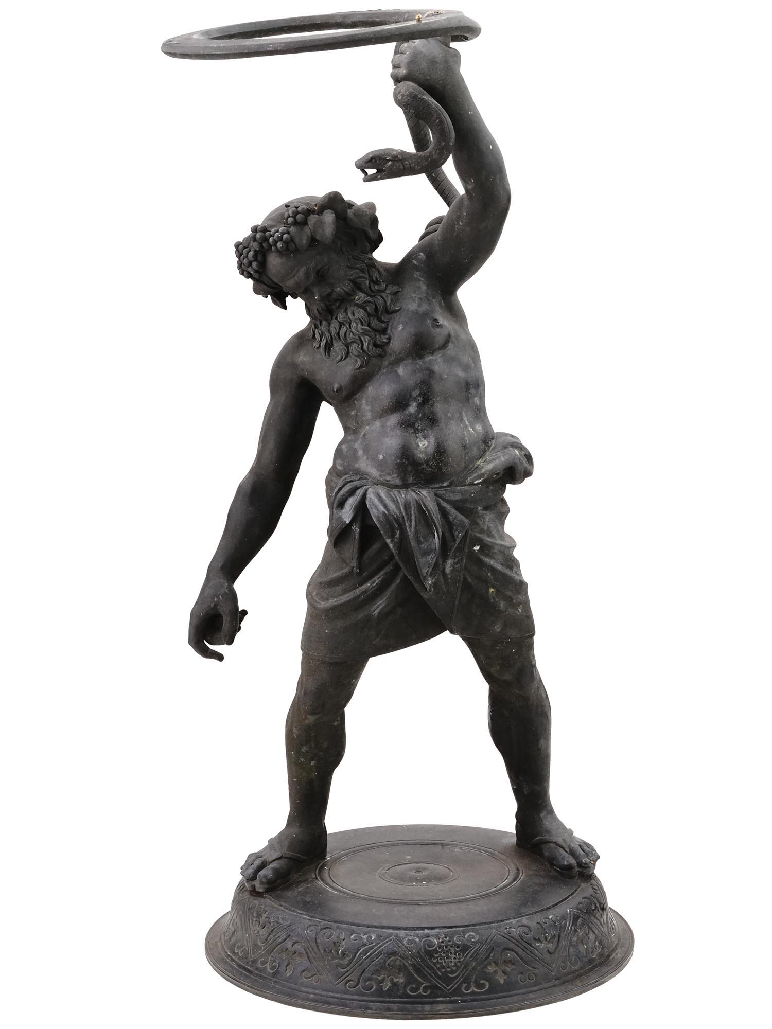 ANTIQUE BRONZE SILENUS FIGURE CHIURAZZI OF NAPLES PIC-1