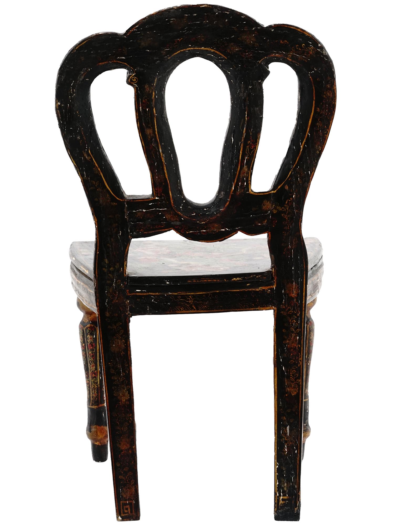 19TH CENTURY BRITISH PAPIER MACHE DOLL SIDE CHAIR PIC-4