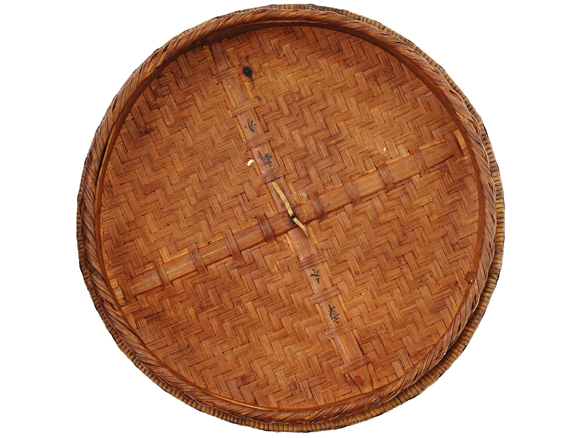 JAPANESE LACQUERED BAMBOO WICKER WEDDING BASKET PIC-9