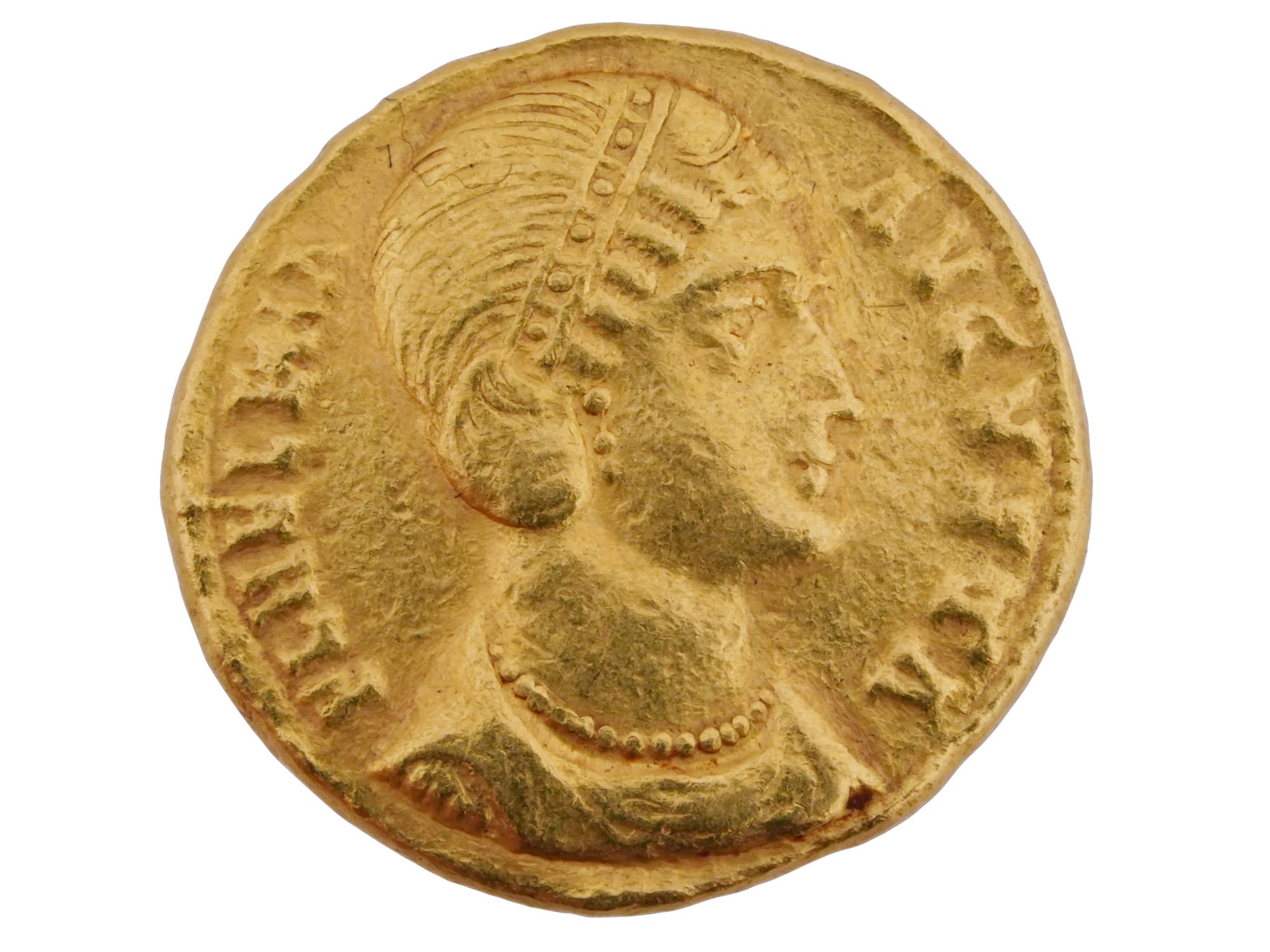 ANCIENT ROMAN GOLD COIN SOLIDUS WITH SAINT HELENA PIC-1