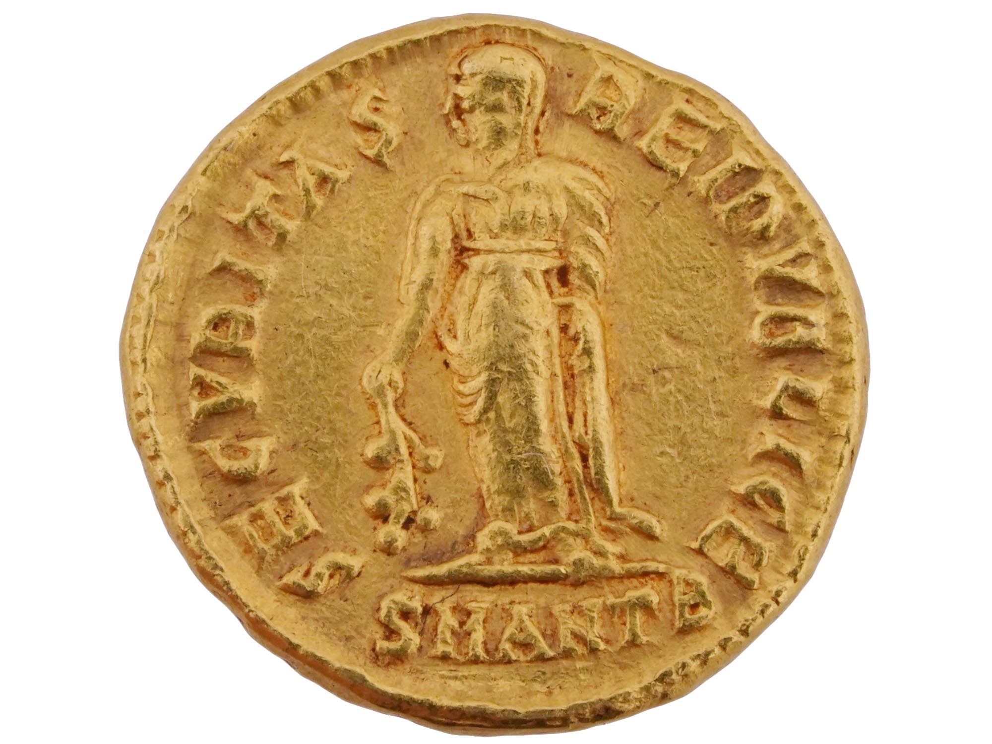 ANCIENT ROMAN GOLD COIN SOLIDUS WITH SAINT HELENA PIC-0