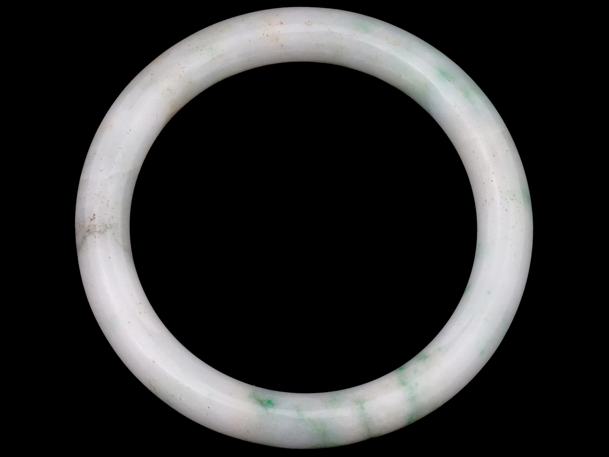 CHINESE CARVED JADE BANGLE BRACELET VASE PENDANT PIC-3