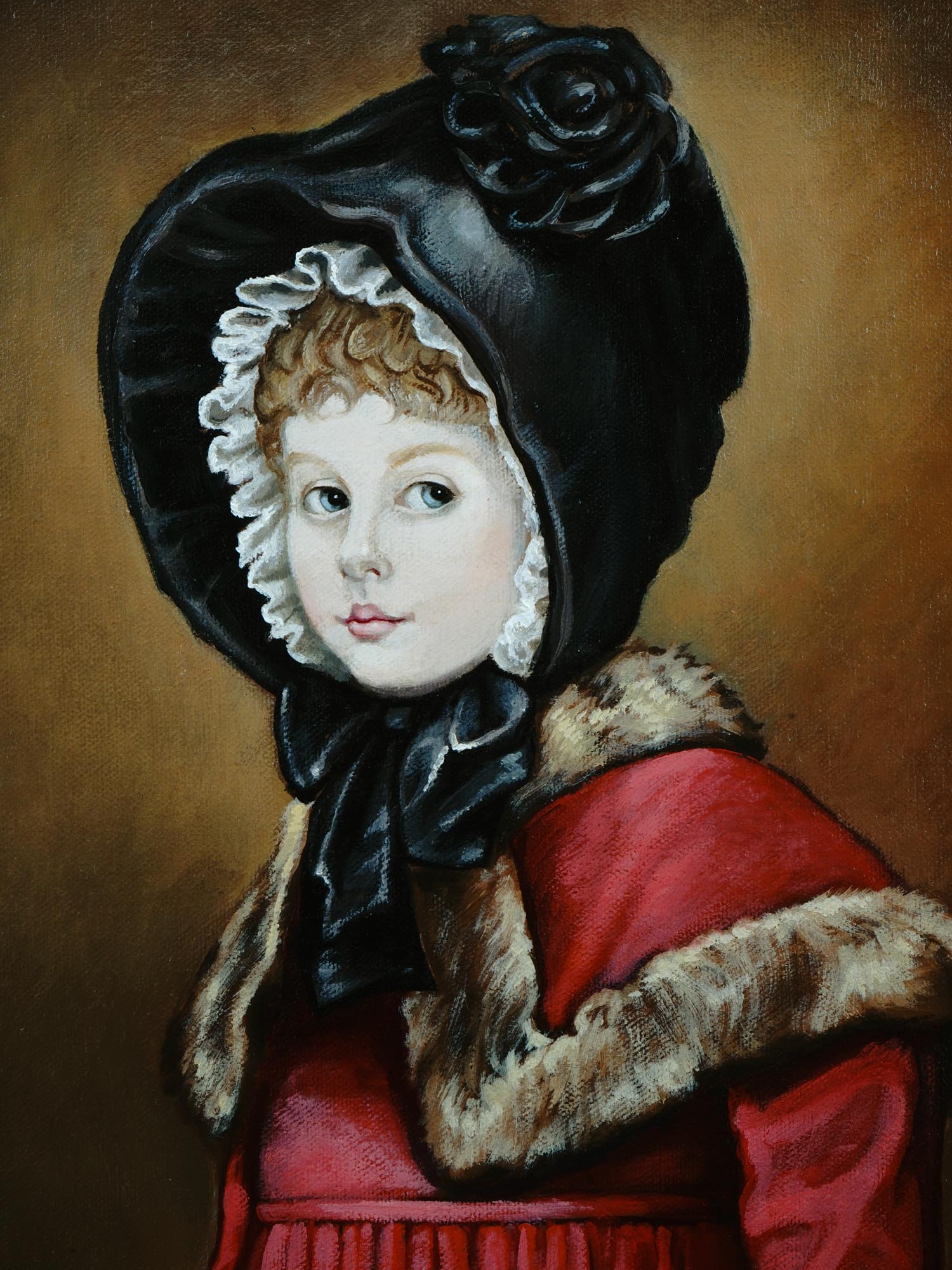 OIL PAINTING BY GRE GERARDI AFTER KATE GREENAWAY PIC-2