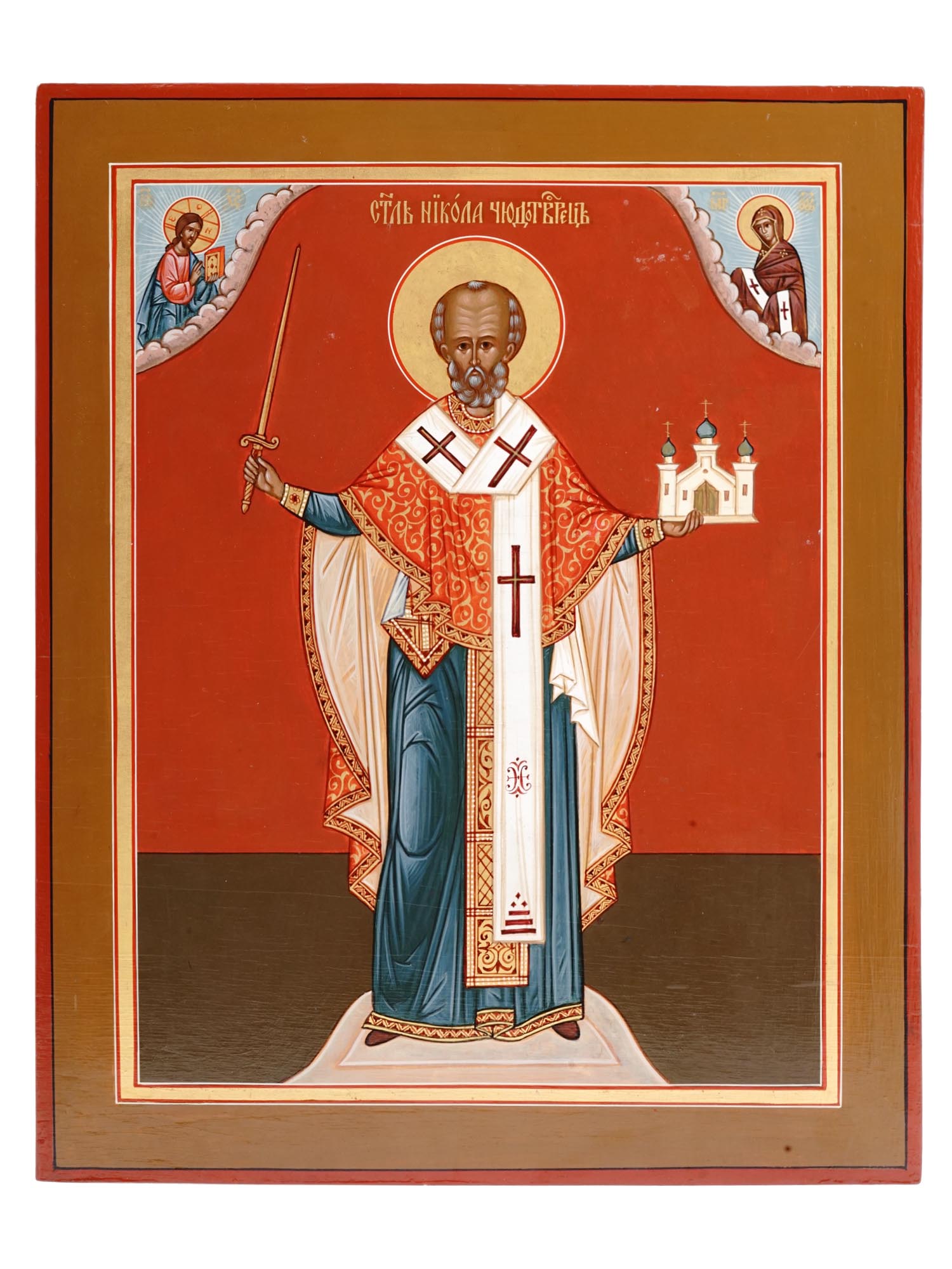 ORTHODOX ICON OF ST NICHOLAS BY THEODORE JUREWICZ PIC-0