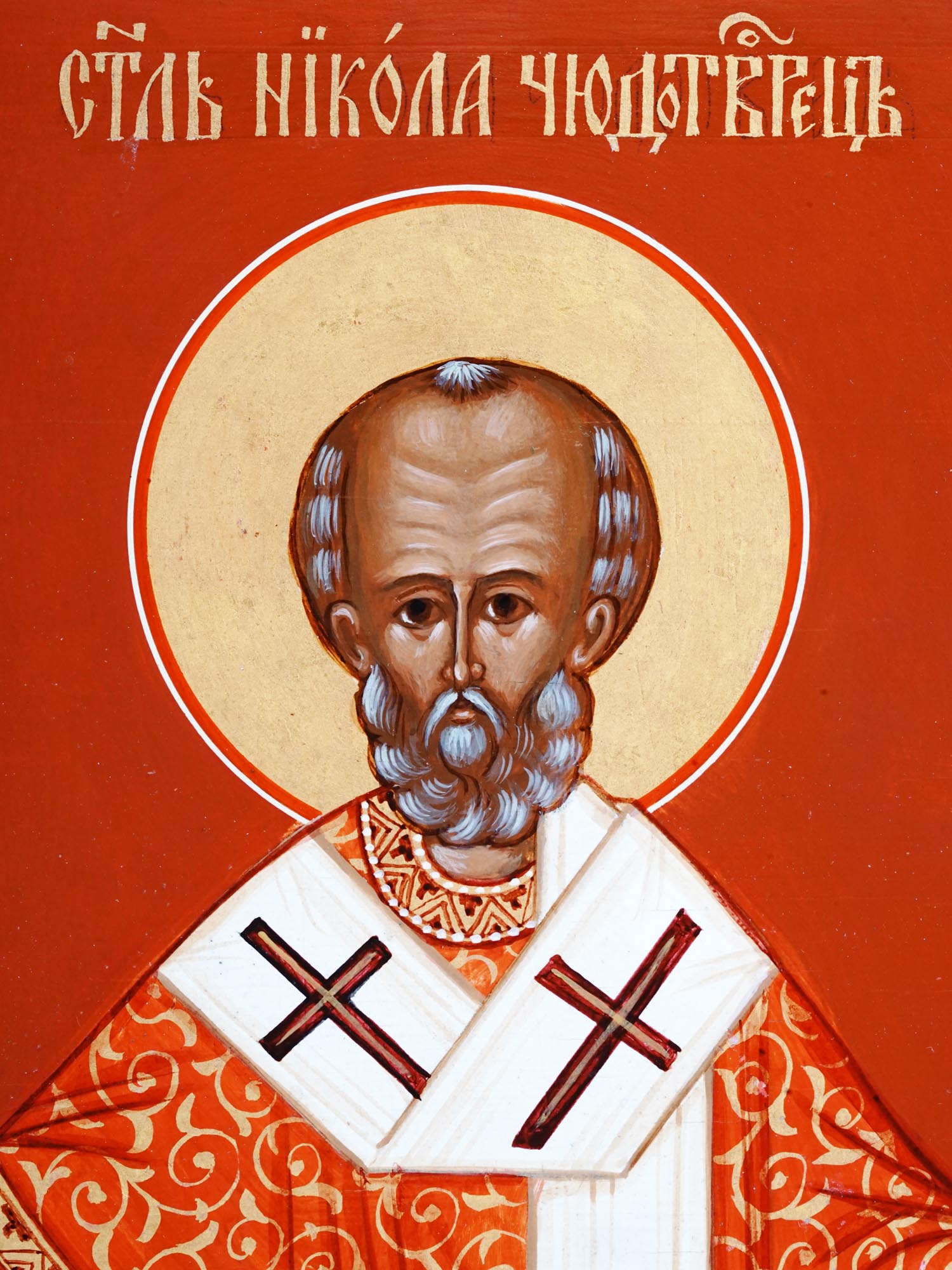 ORTHODOX ICON OF ST NICHOLAS BY THEODORE JUREWICZ PIC-2