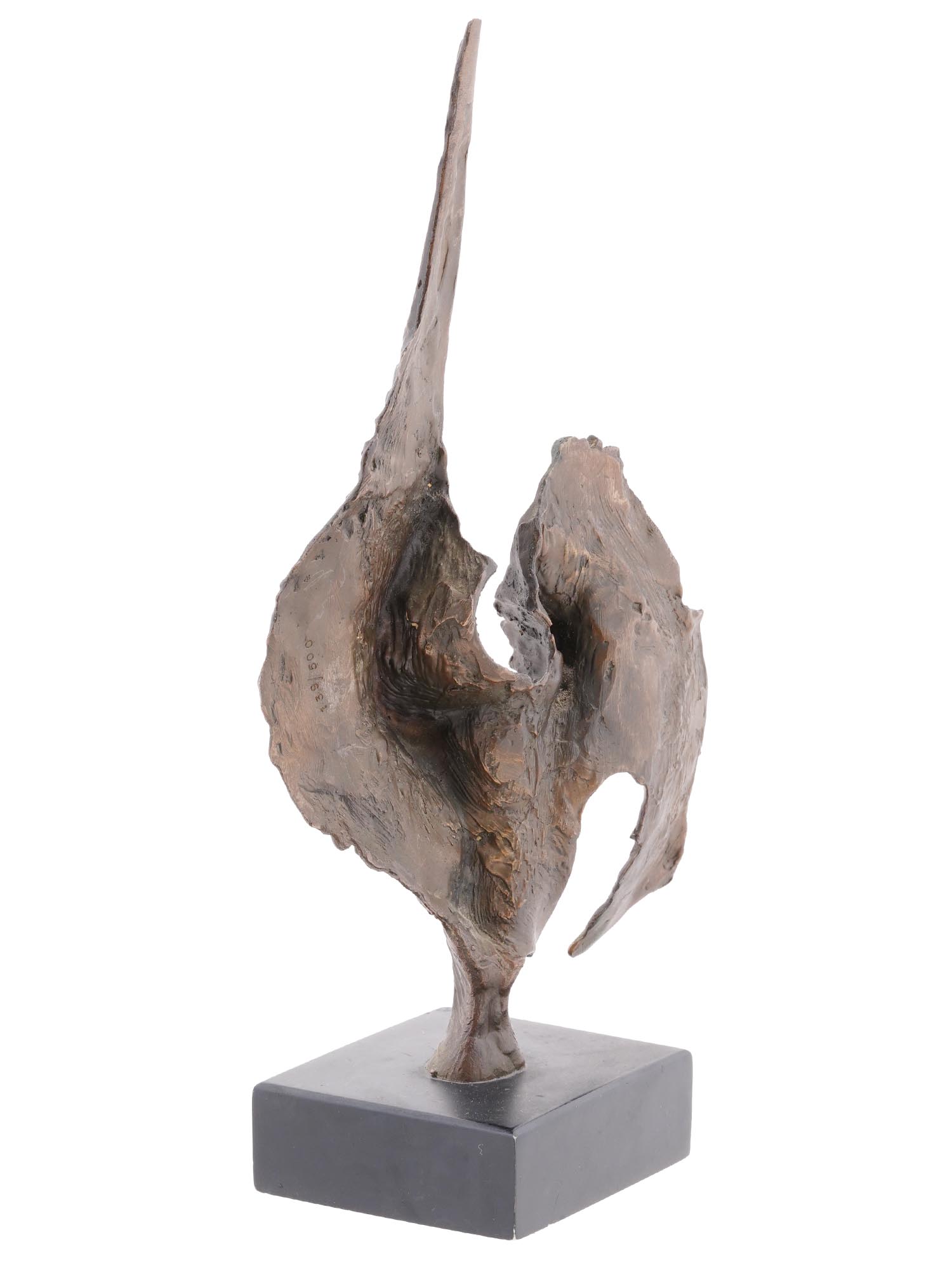 MID CENTURY BRUTALIST BRONZE SCULPTURE BY F RUSSO PIC-0