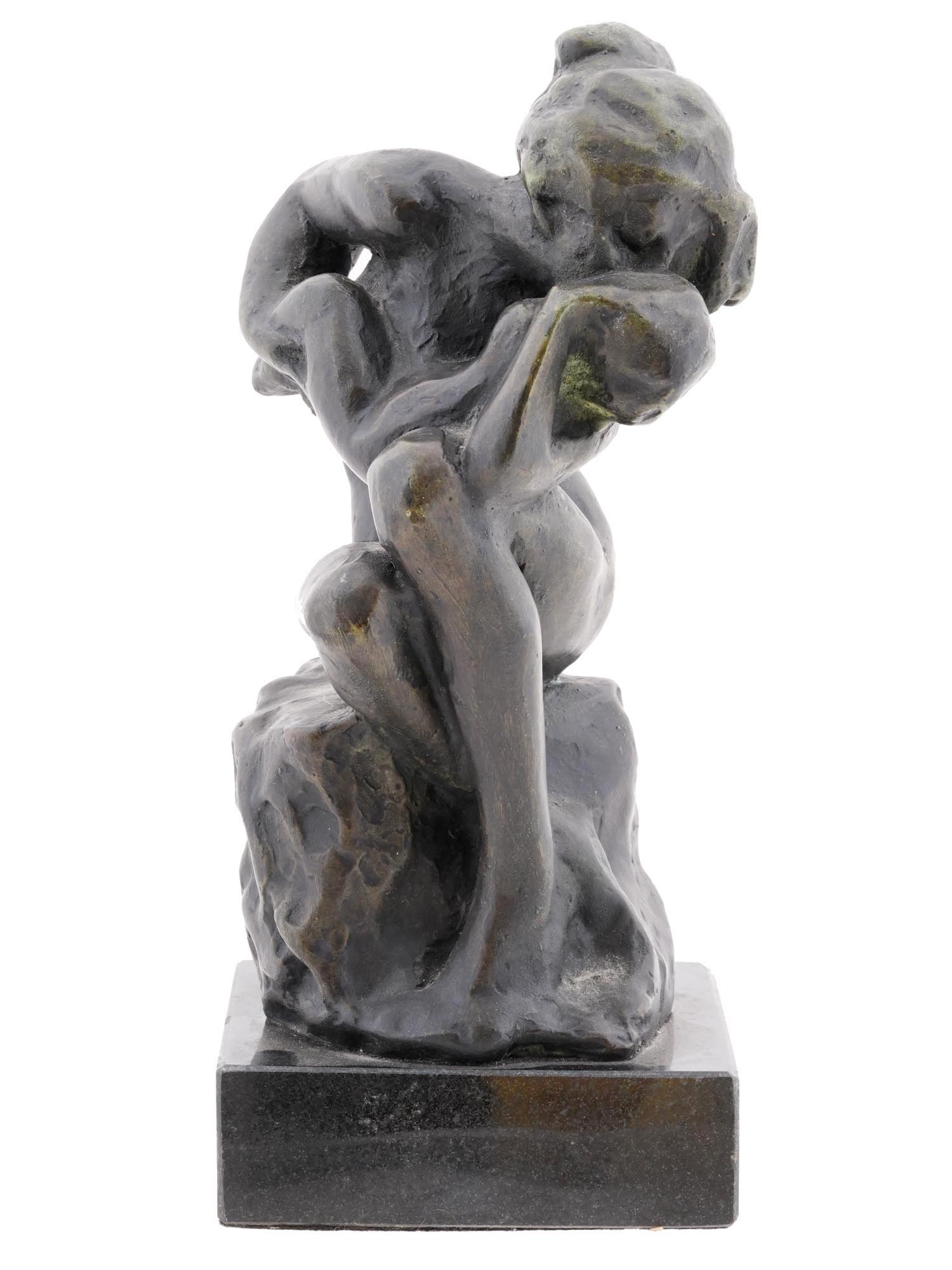 FRENCH CAST BRONZE SCULPTURE AFTER AUGUSTE RODIN PIC-1