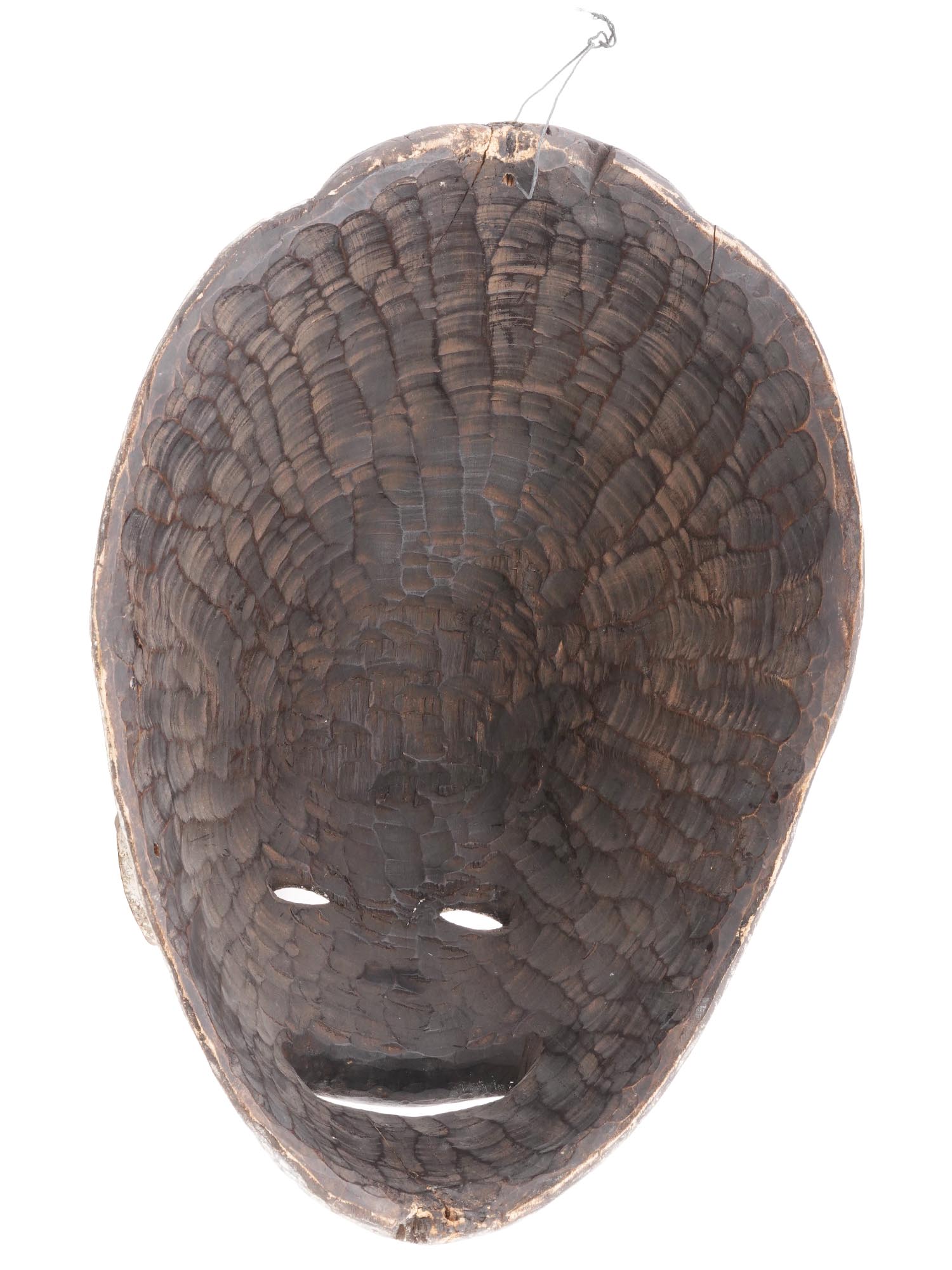 ANTIQUE AFRICAN GABON CARVED WOOD VUVI TRIBE MASK PIC-5