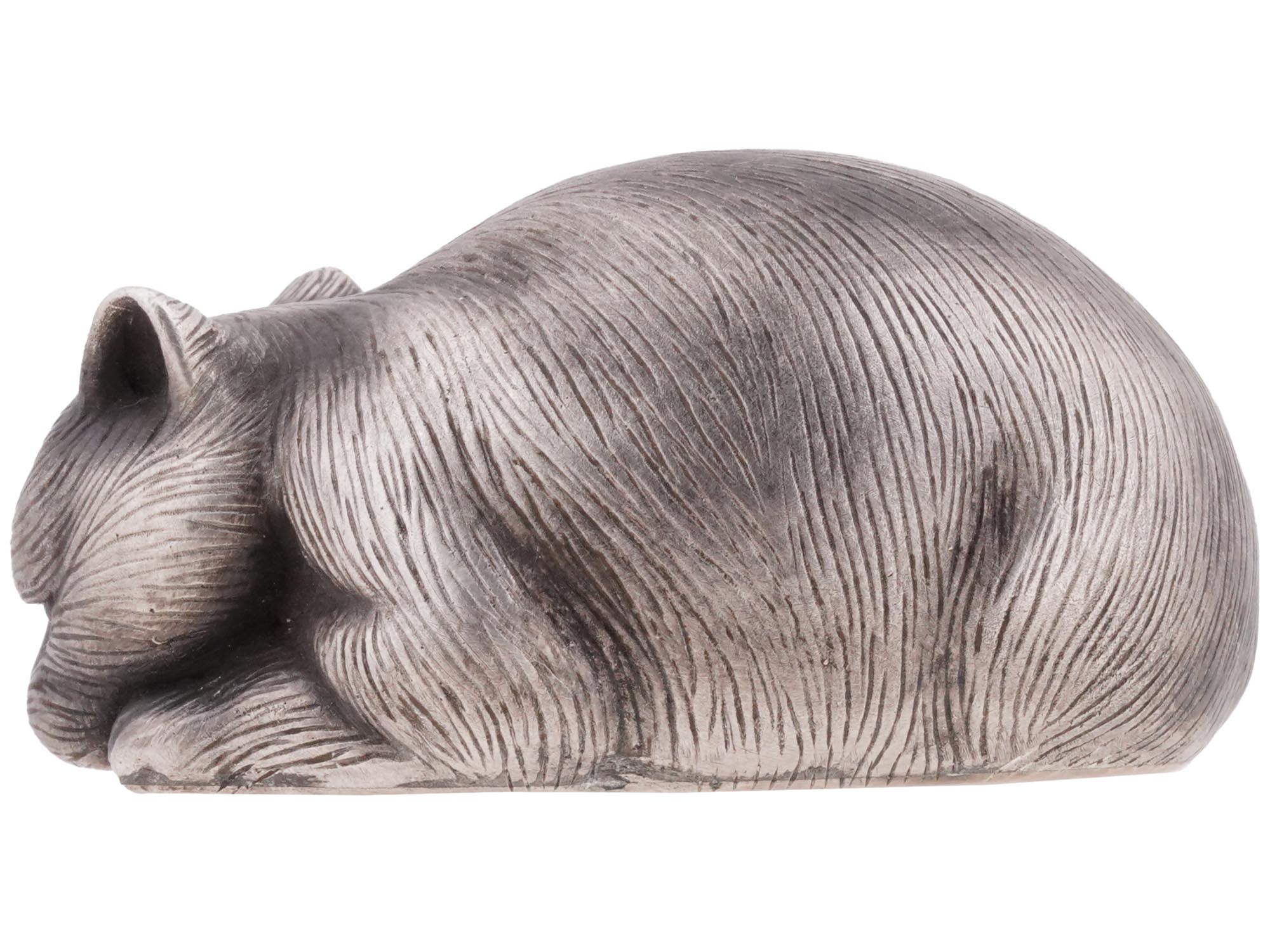 RUSSIAN 84 SILVER DIAMOND ETCHED FIGURINE OF CAT PIC-3