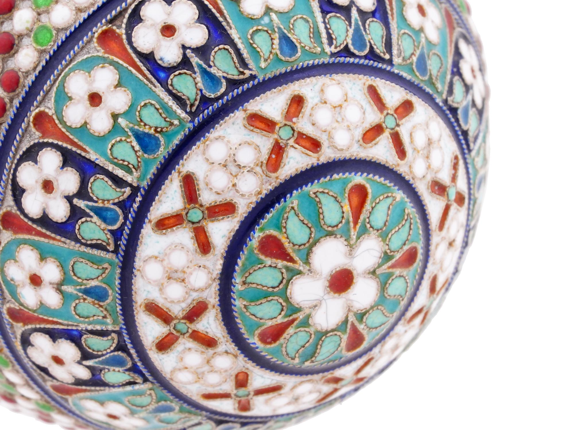 RUSSIAN GILT SILVER ENAMEL EASTER EGG PIC-10