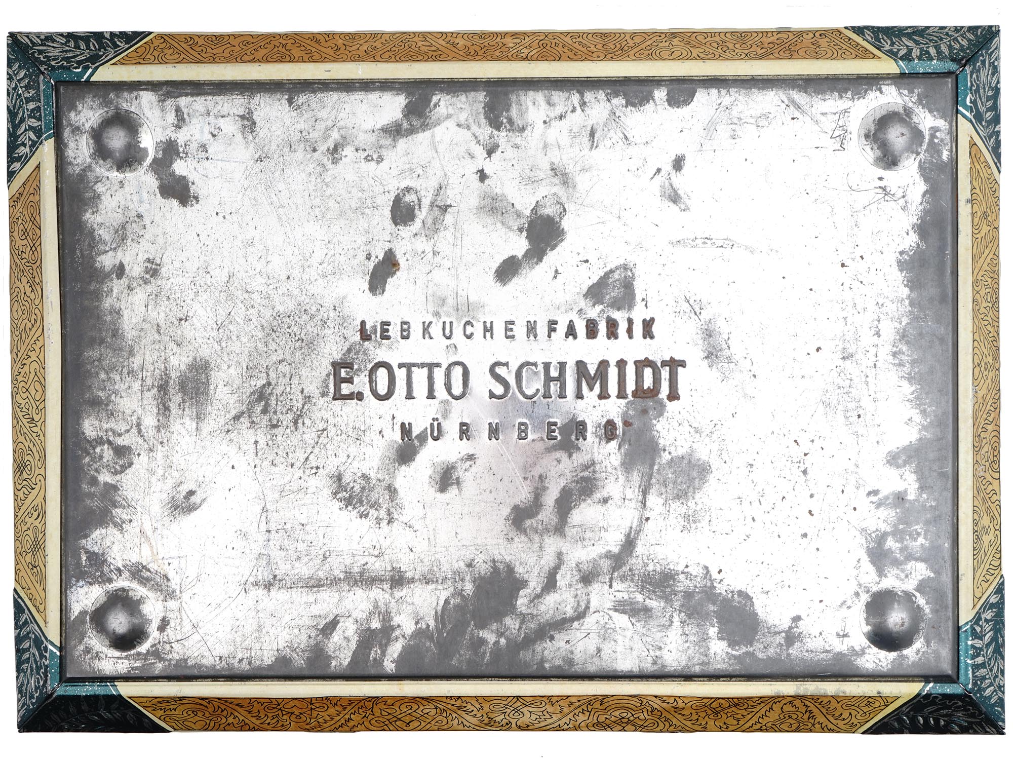 1900 ANTIQUE GERMAN E OTTO SCHMIDT TIN COOKIE BOX PIC-6