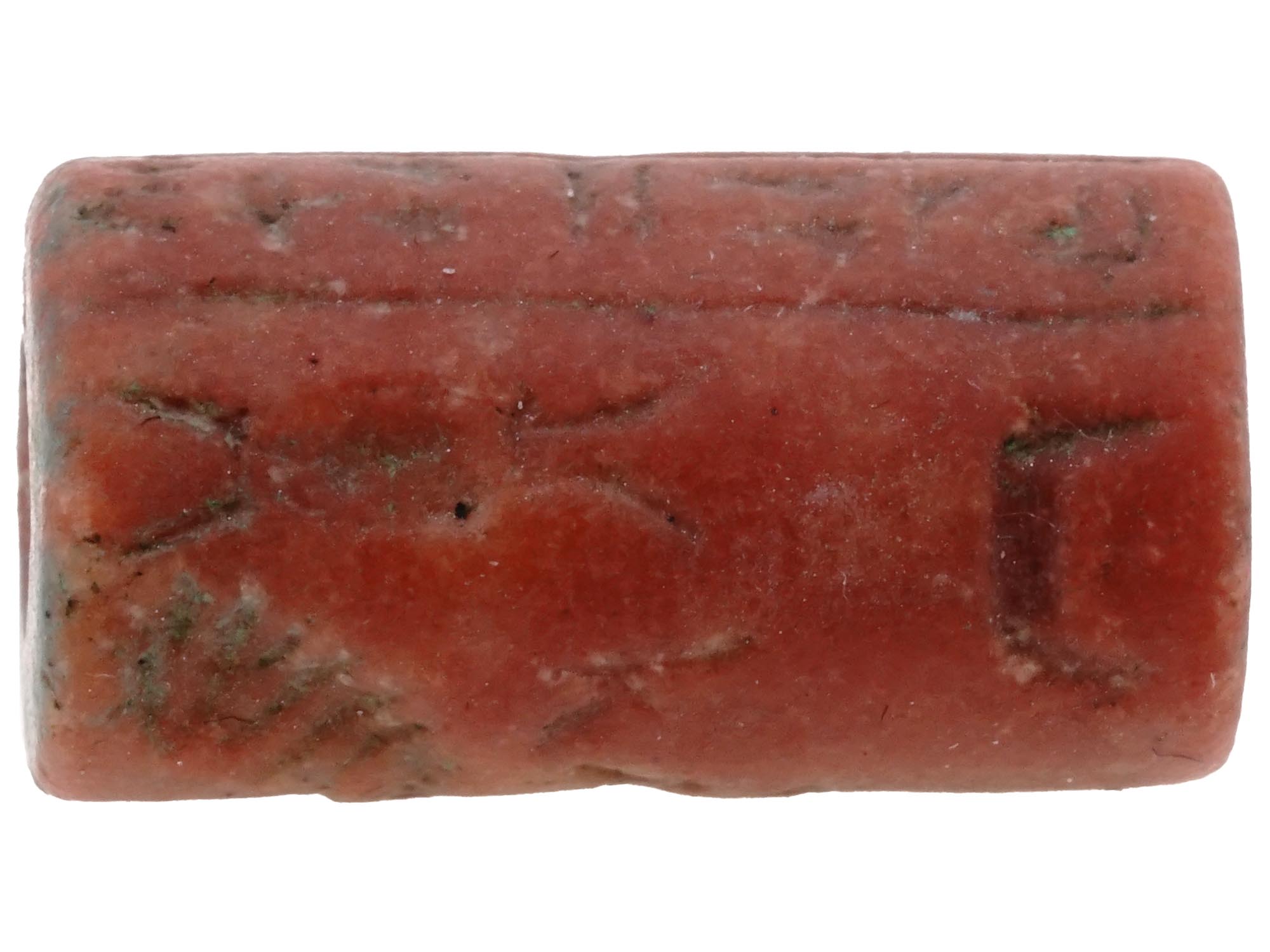 ANCIENT MESOPOTAMIAN CARNELIAN CYLINDER SEAL BEAD PIC-4