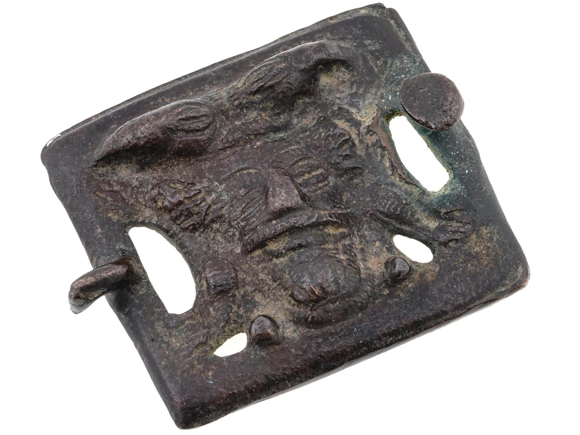 ANCIENT NEAR EASTERN LURISTAN BRONZE BELT BUCKLE PIC-0